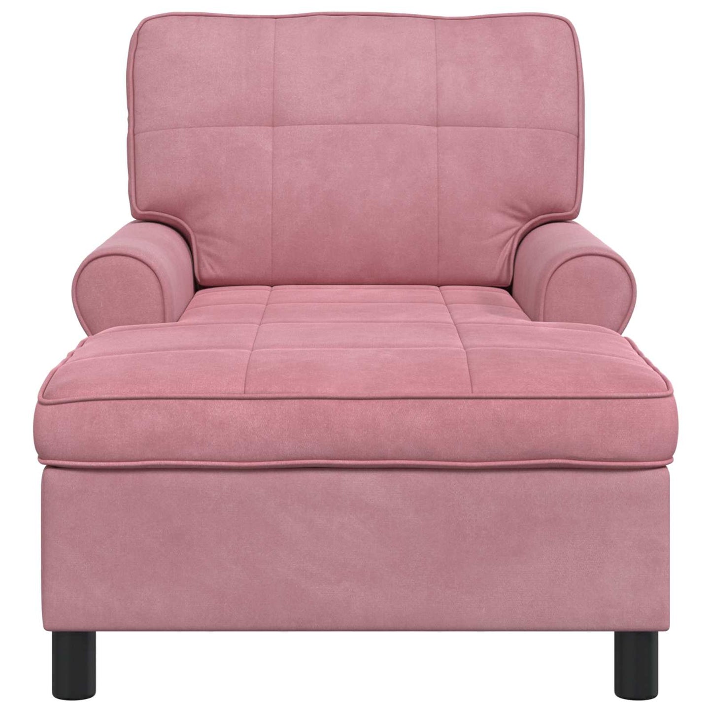 Chaise Lounge met kussen Roze 91 x 157 x 91 cm Fluweel is nu te koop bij PeponiXL, paradijselijk wonen!