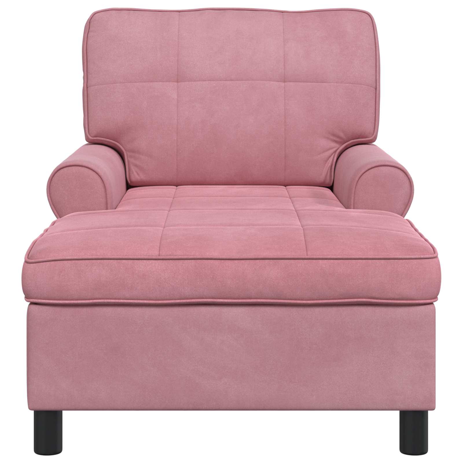 Chaise Lounge met kussen Roze 91 x 157 x 91 cm Fluweel is nu te koop bij PeponiXL, paradijselijk wonen!