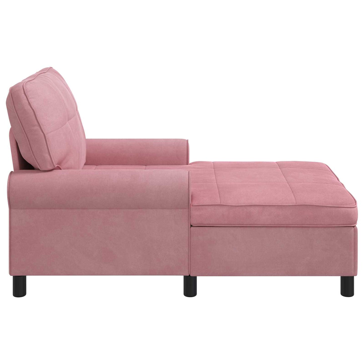 Chaise Lounge met kussen Roze 91 x 157 x 91 cm Fluweel is nu te koop bij PeponiXL, paradijselijk wonen!