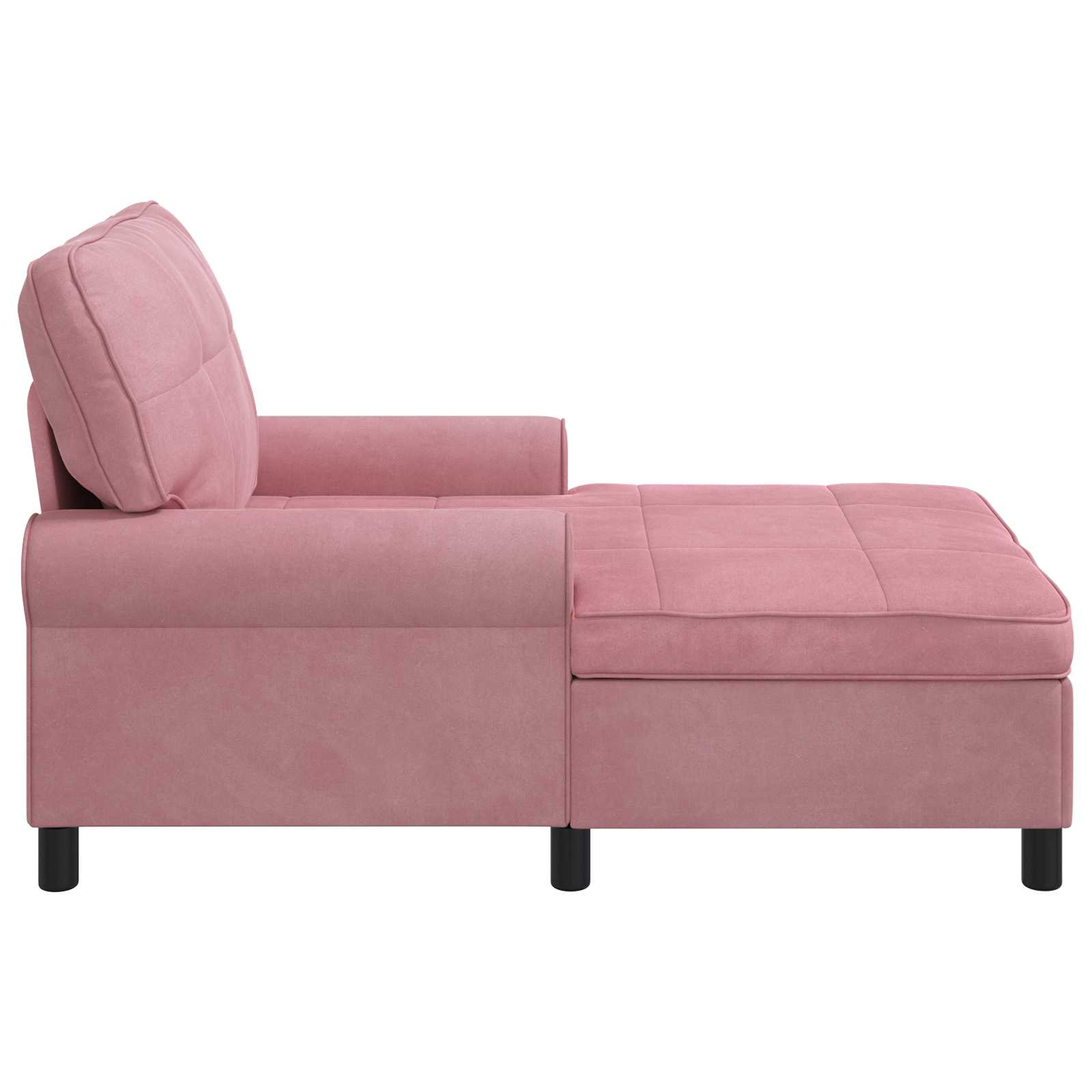 Chaise Lounge met kussen Roze 91 x 157 x 91 cm Fluweel is nu te koop bij PeponiXL, paradijselijk wonen!