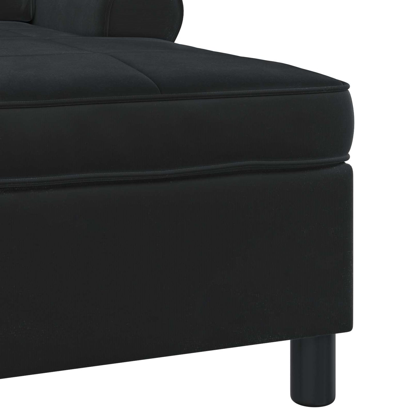 Chaise Lounge met kussen Zwart 91 x 157 x 91 cm Fluweel is nu te koop bij PeponiXL, paradijselijk wonen!
