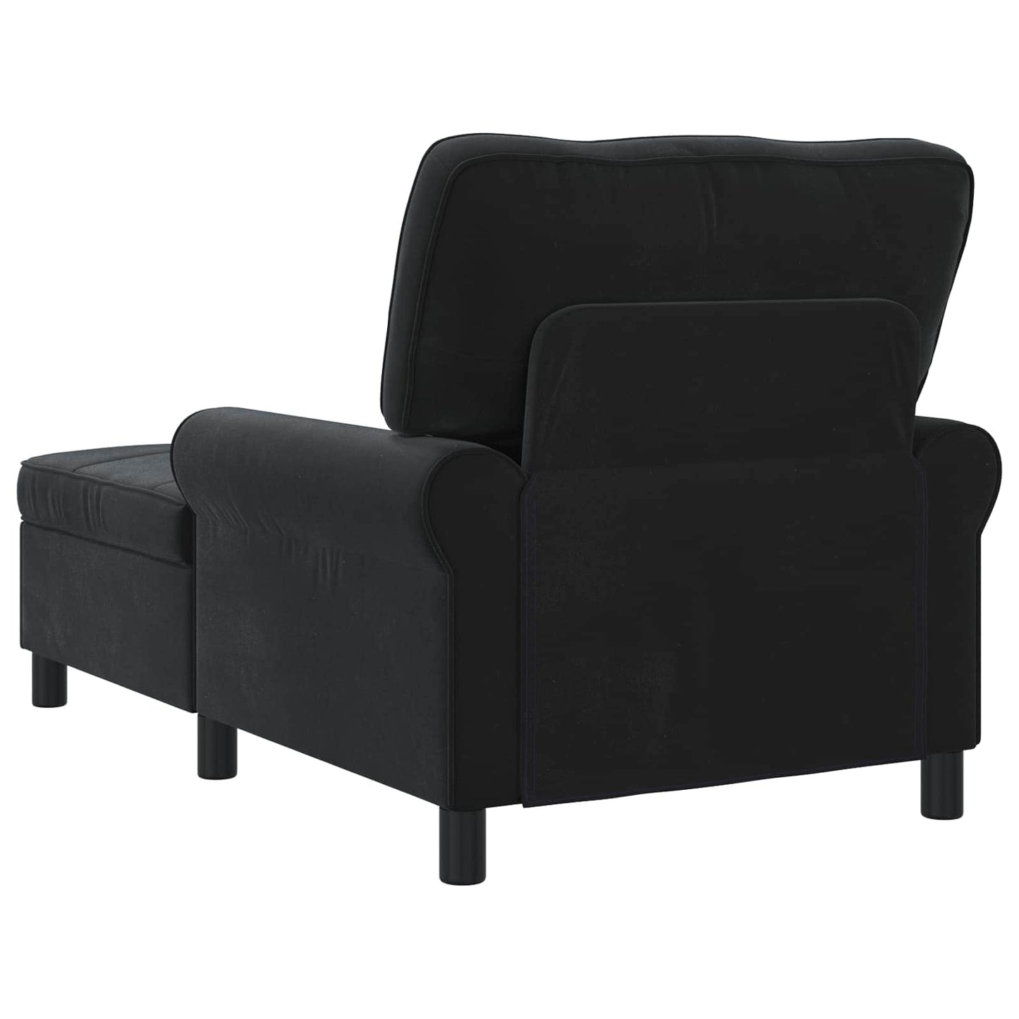 Chaise Lounge met kussen Zwart 91 x 157 x 91 cm Fluweel is nu te koop bij PeponiXL, paradijselijk wonen!