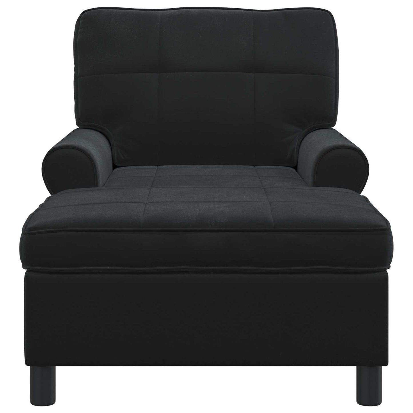 Chaise Lounge met kussen Zwart 91 x 157 x 91 cm Fluweel is nu te koop bij PeponiXL, paradijselijk wonen!