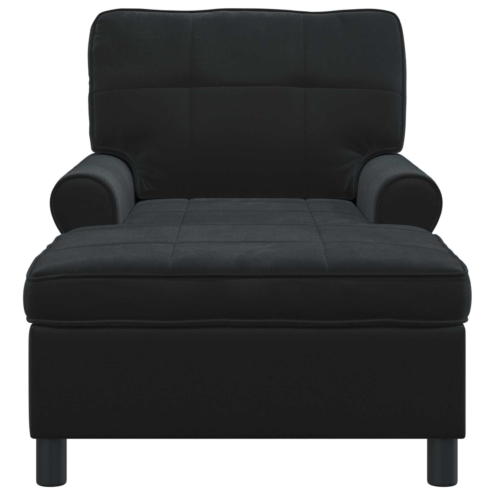 Chaise Lounge met kussen Zwart 91 x 157 x 91 cm Fluweel is nu te koop bij PeponiXL, paradijselijk wonen!