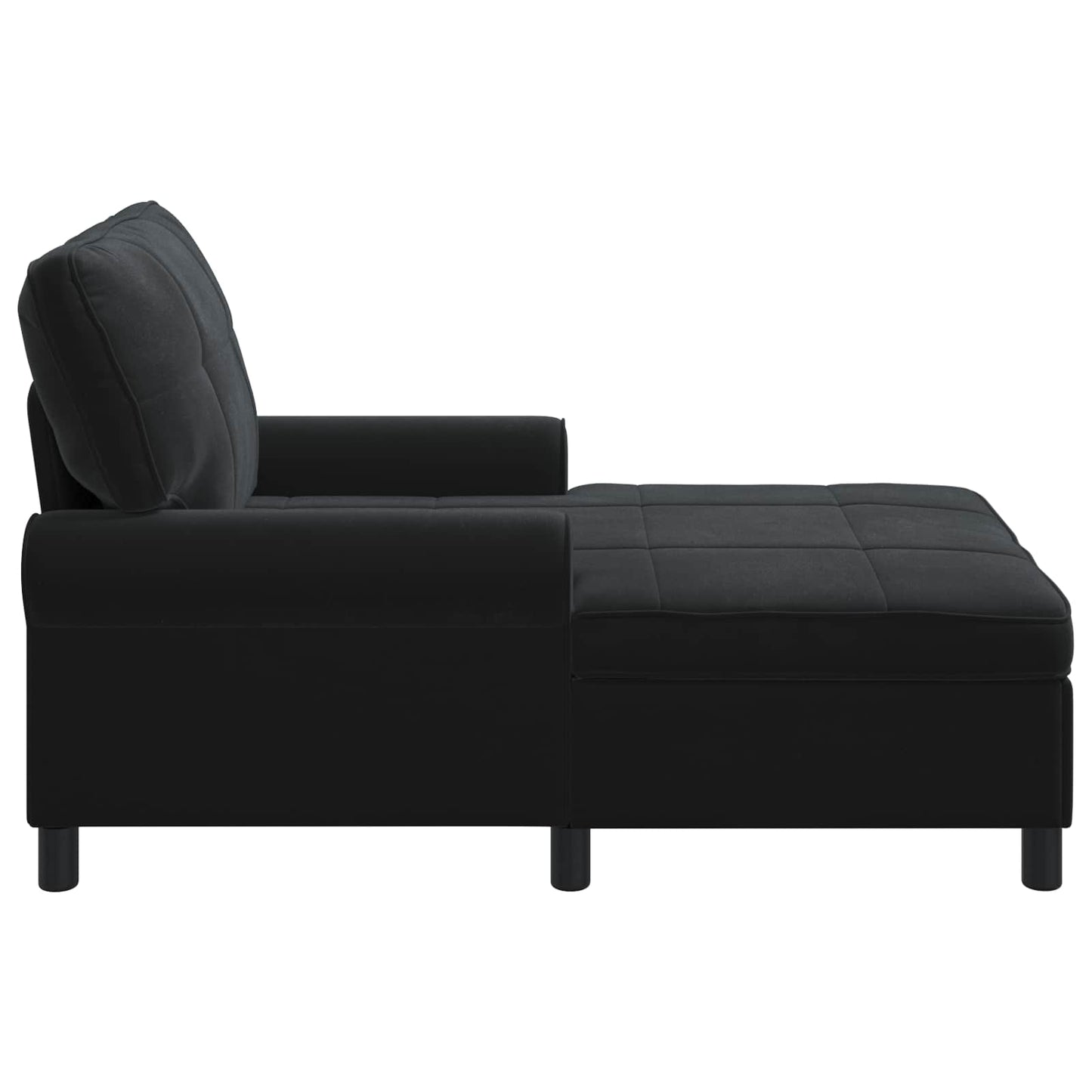 Chaise Lounge met kussen Zwart 91 x 157 x 91 cm Fluweel is nu te koop bij PeponiXL, paradijselijk wonen!