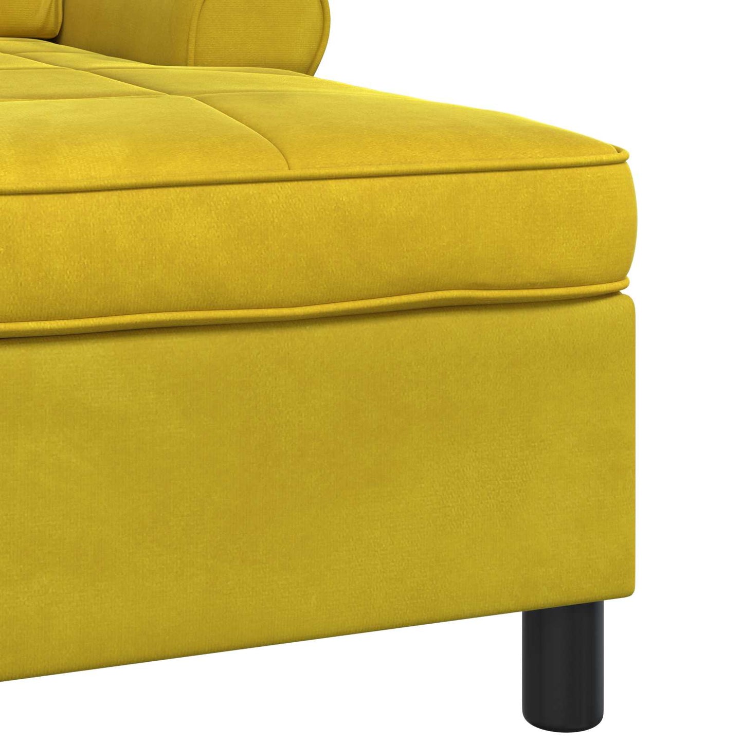Chaise Lounge met kussen Geel 91 x 157 x 91 cm Fluweel is nu te koop bij PeponiXL, paradijselijk wonen!