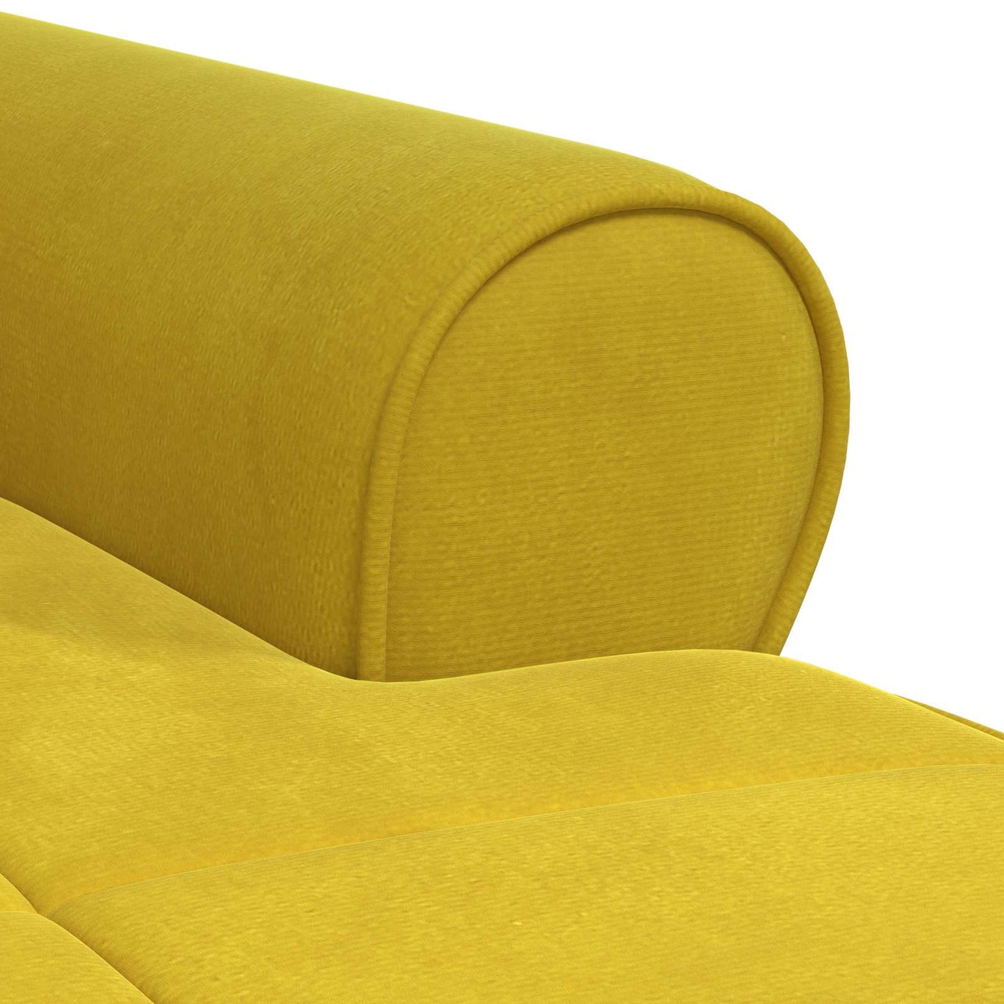 Chaise Lounge met kussen Geel 91 x 157 x 91 cm Fluweel is nu te koop bij PeponiXL, paradijselijk wonen!