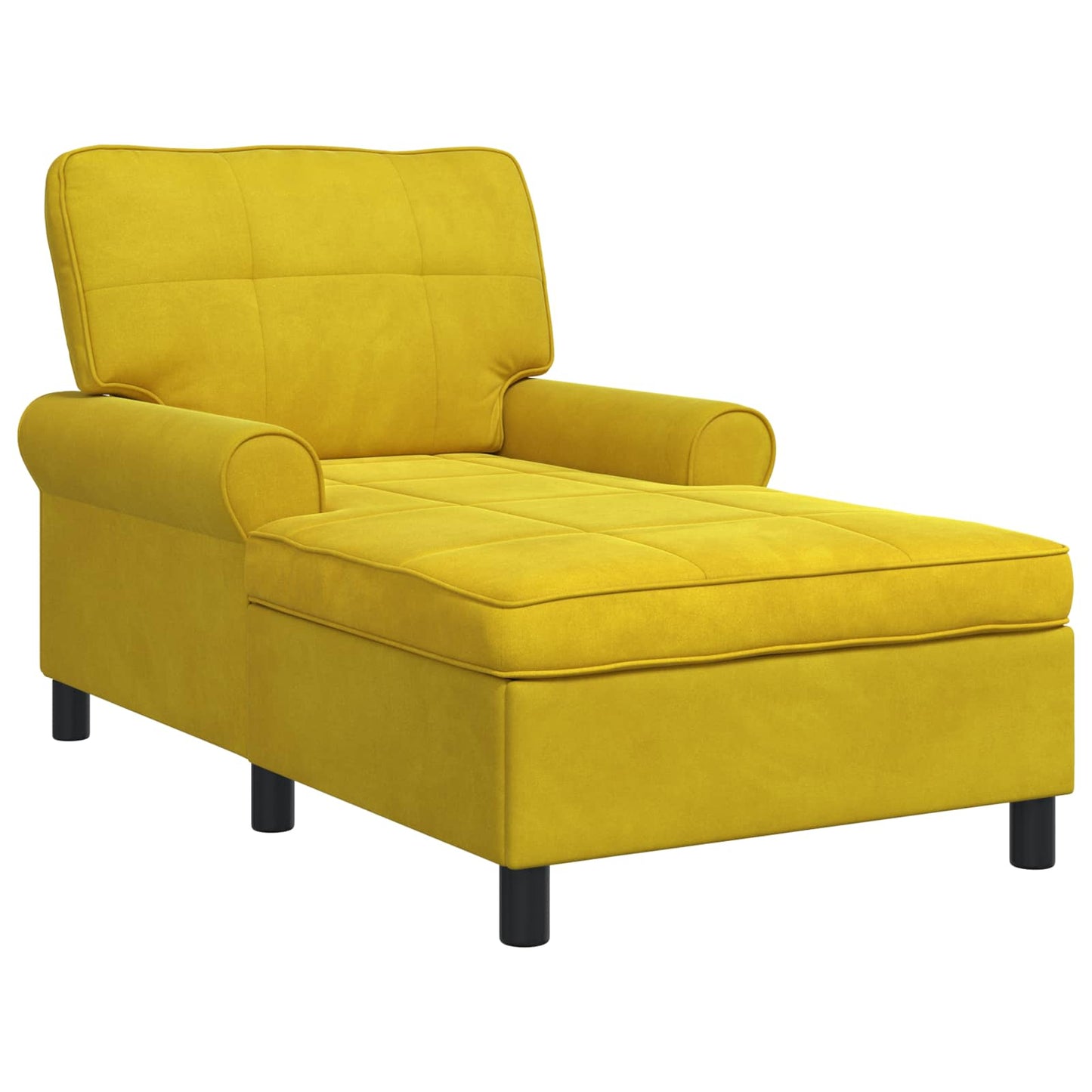 Chaise Lounge met kussen Geel 91 x 157 x 91 cm Fluweel is nu te koop bij PeponiXL, paradijselijk wonen!