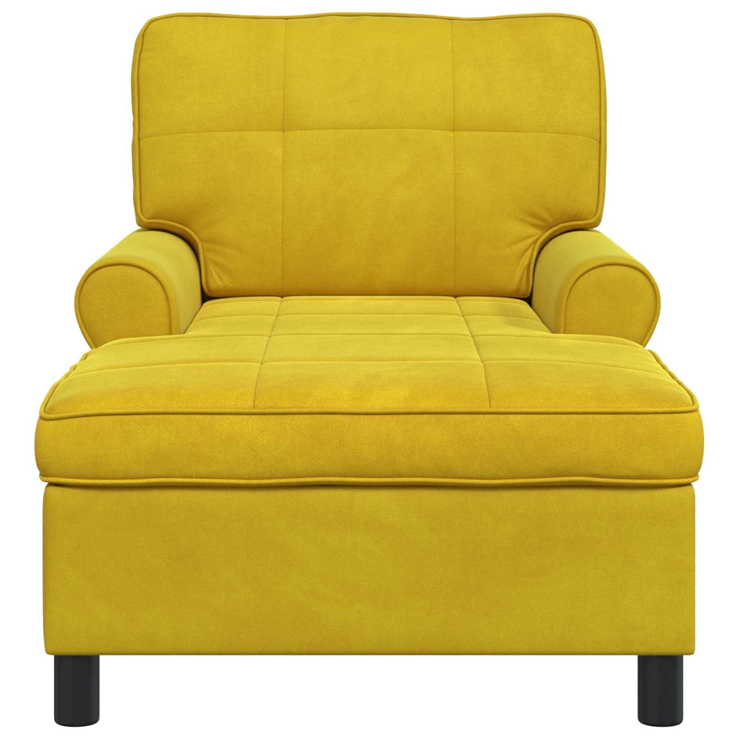 Chaise Lounge met kussen Geel 91 x 157 x 91 cm Fluweel is nu te koop bij PeponiXL, paradijselijk wonen!