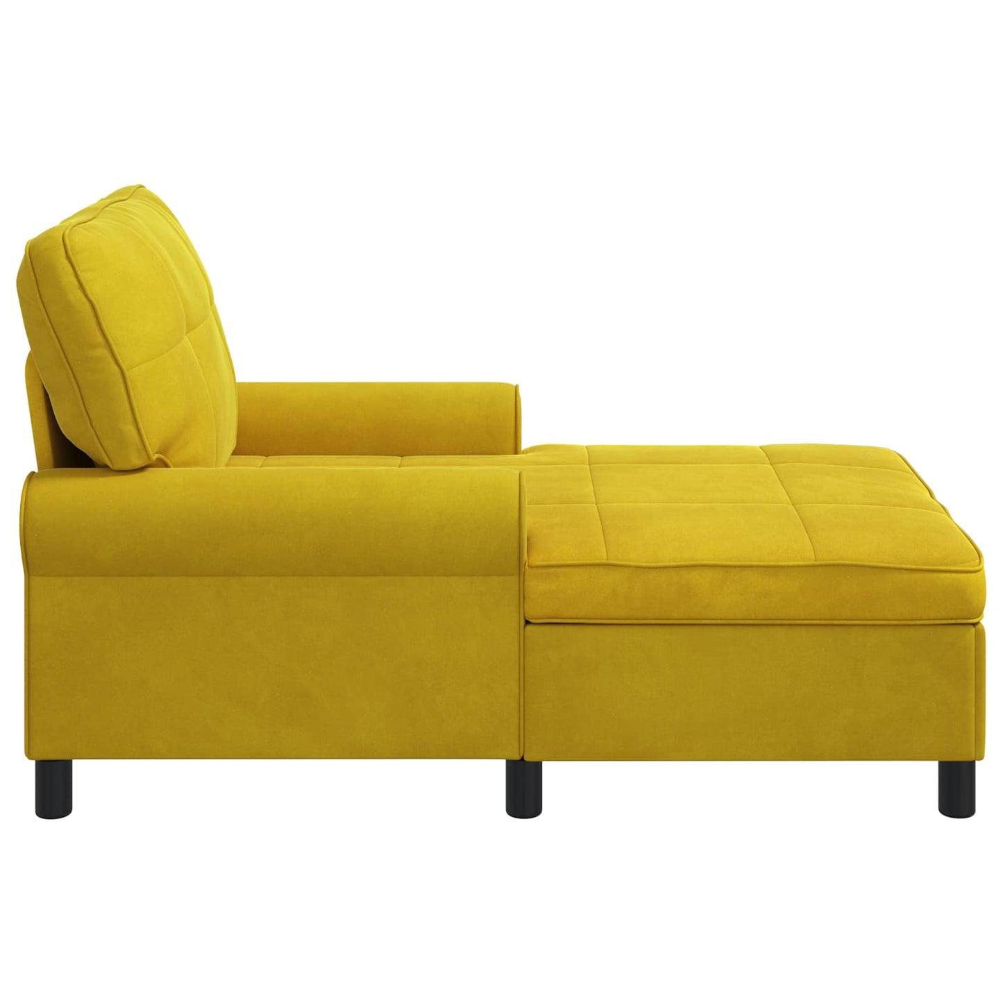 Chaise Lounge met kussen Geel 91 x 157 x 91 cm Fluweel is nu te koop bij PeponiXL, paradijselijk wonen!