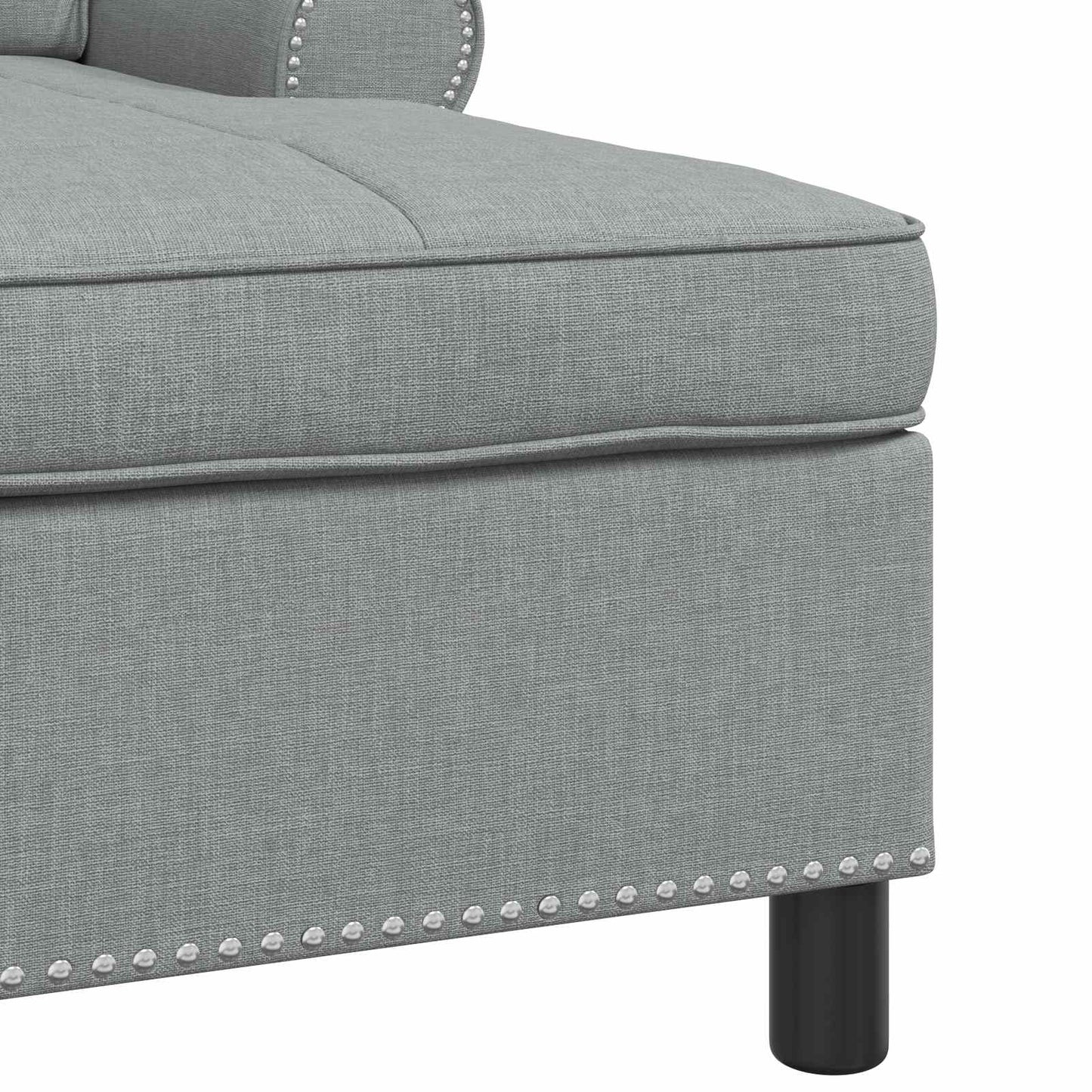 Chaise Lounge met kussen Lichtgrijs 91 x 157 x 91 cm Stof is nu te koop bij PeponiXL, paradijselijk wonen!