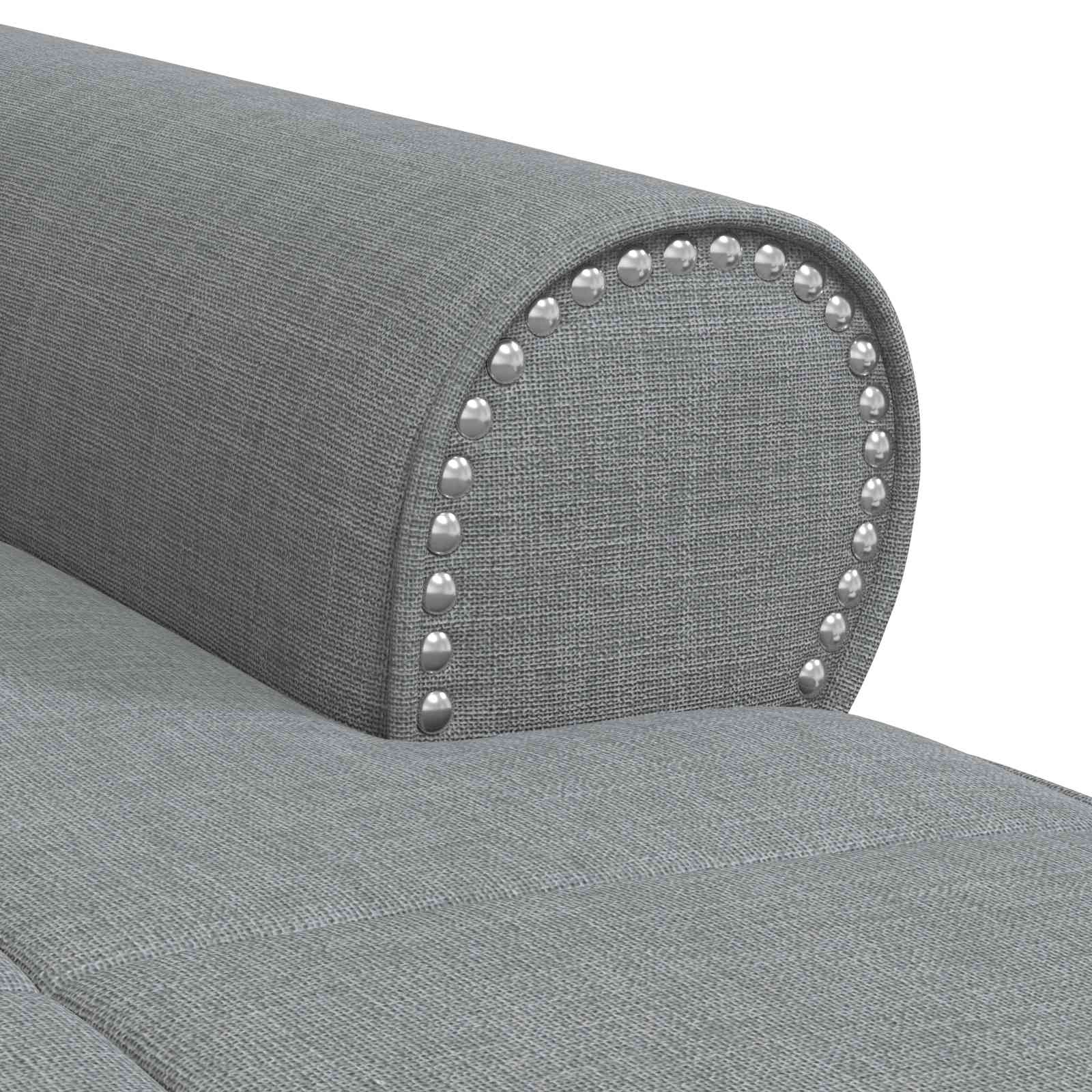 Chaise Lounge met kussen Lichtgrijs 91 x 157 x 91 cm Stof is nu te koop bij PeponiXL, paradijselijk wonen!
