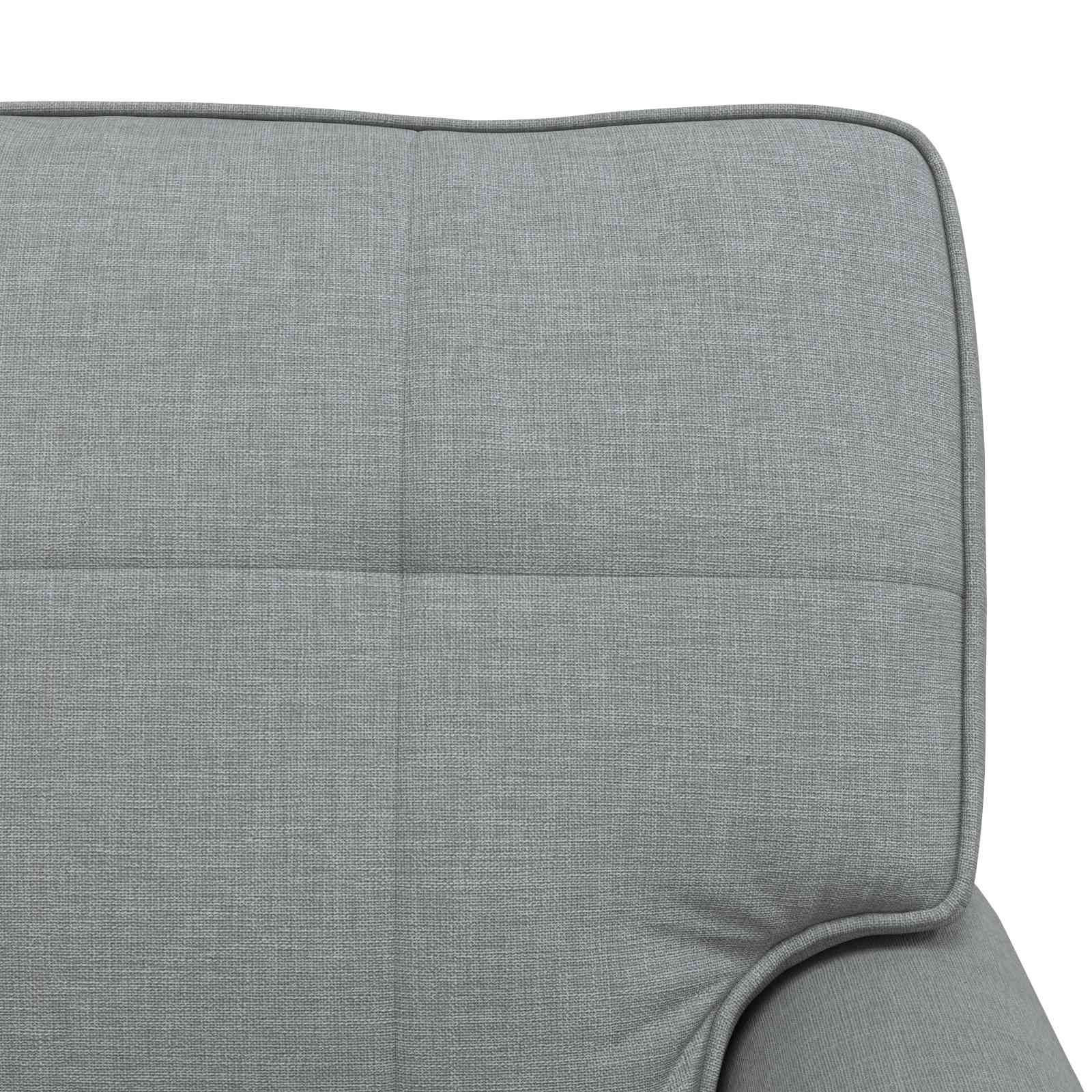 Chaise Lounge met kussen Lichtgrijs 91 x 157 x 91 cm Stof is nu te koop bij PeponiXL, paradijselijk wonen!