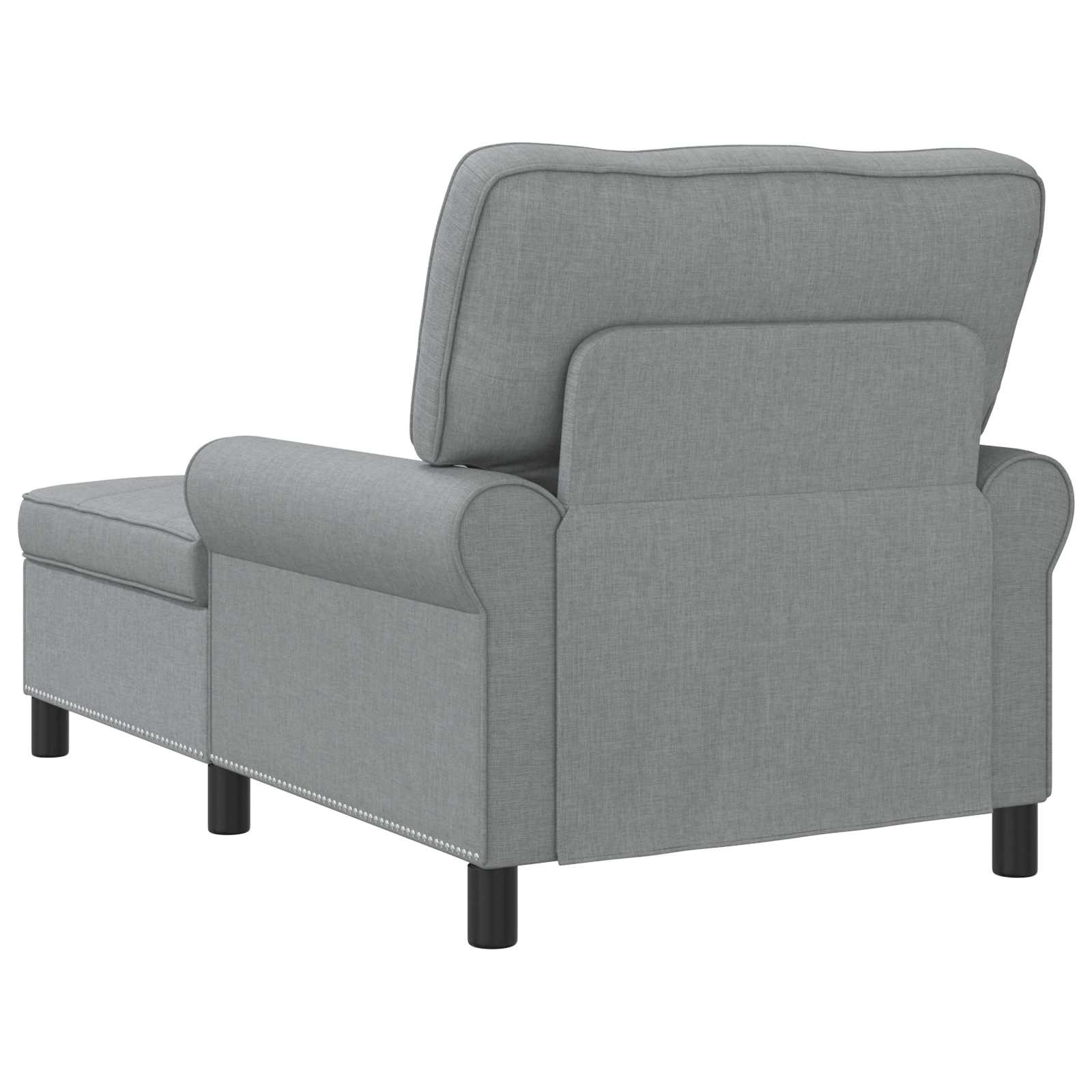 Chaise Lounge met kussen Lichtgrijs 91 x 157 x 91 cm Stof is nu te koop bij PeponiXL, paradijselijk wonen!