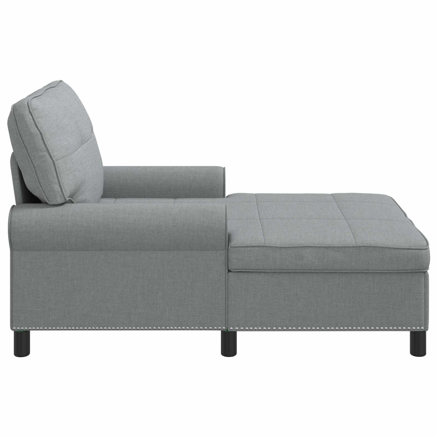 Chaise Lounge met kussen Lichtgrijs 91 x 157 x 91 cm Stof is nu te koop bij PeponiXL, paradijselijk wonen!