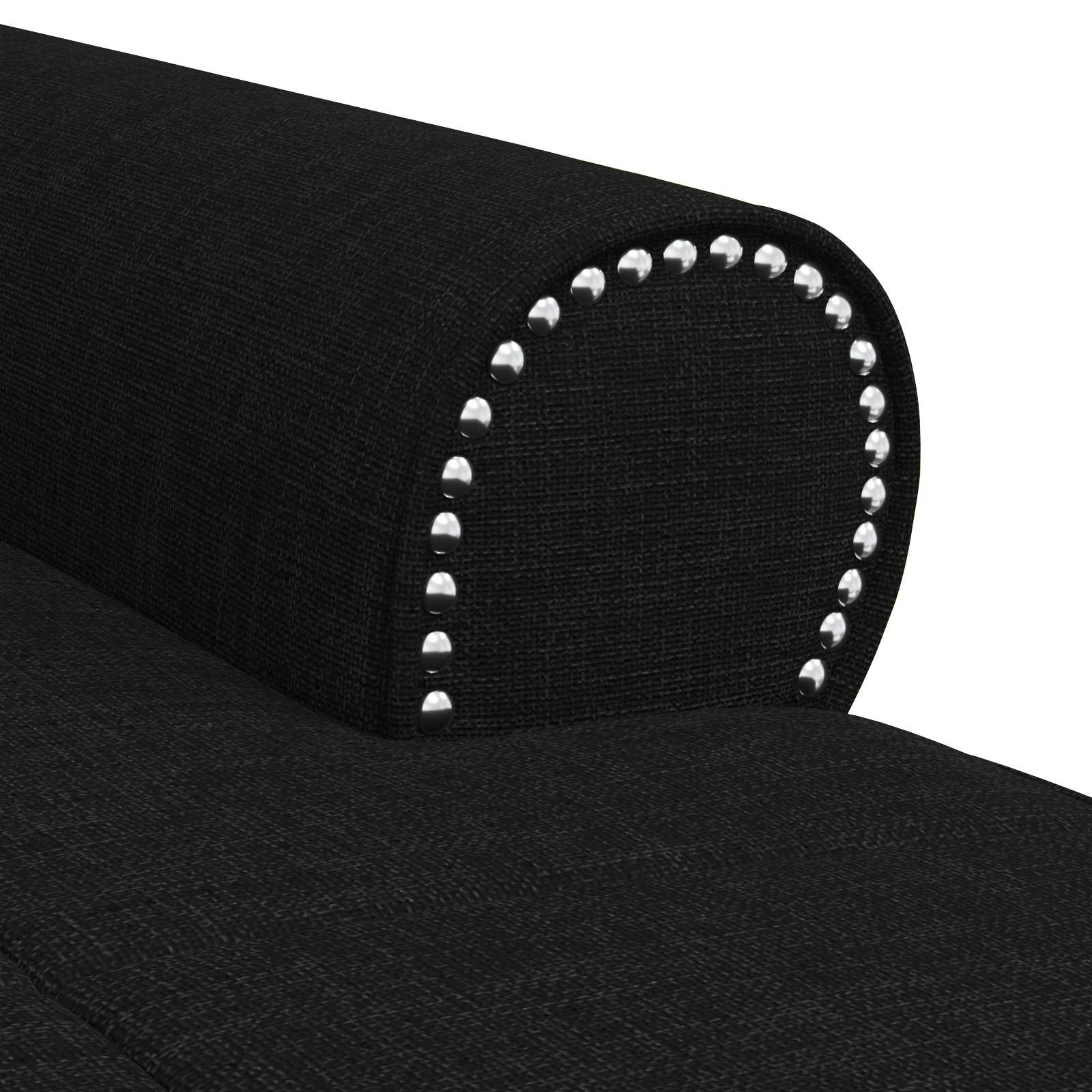 Chaise Lounge met kussen Zwart 91 x 157 x 91 cm Stof is nu te koop bij PeponiXL, paradijselijk wonen!