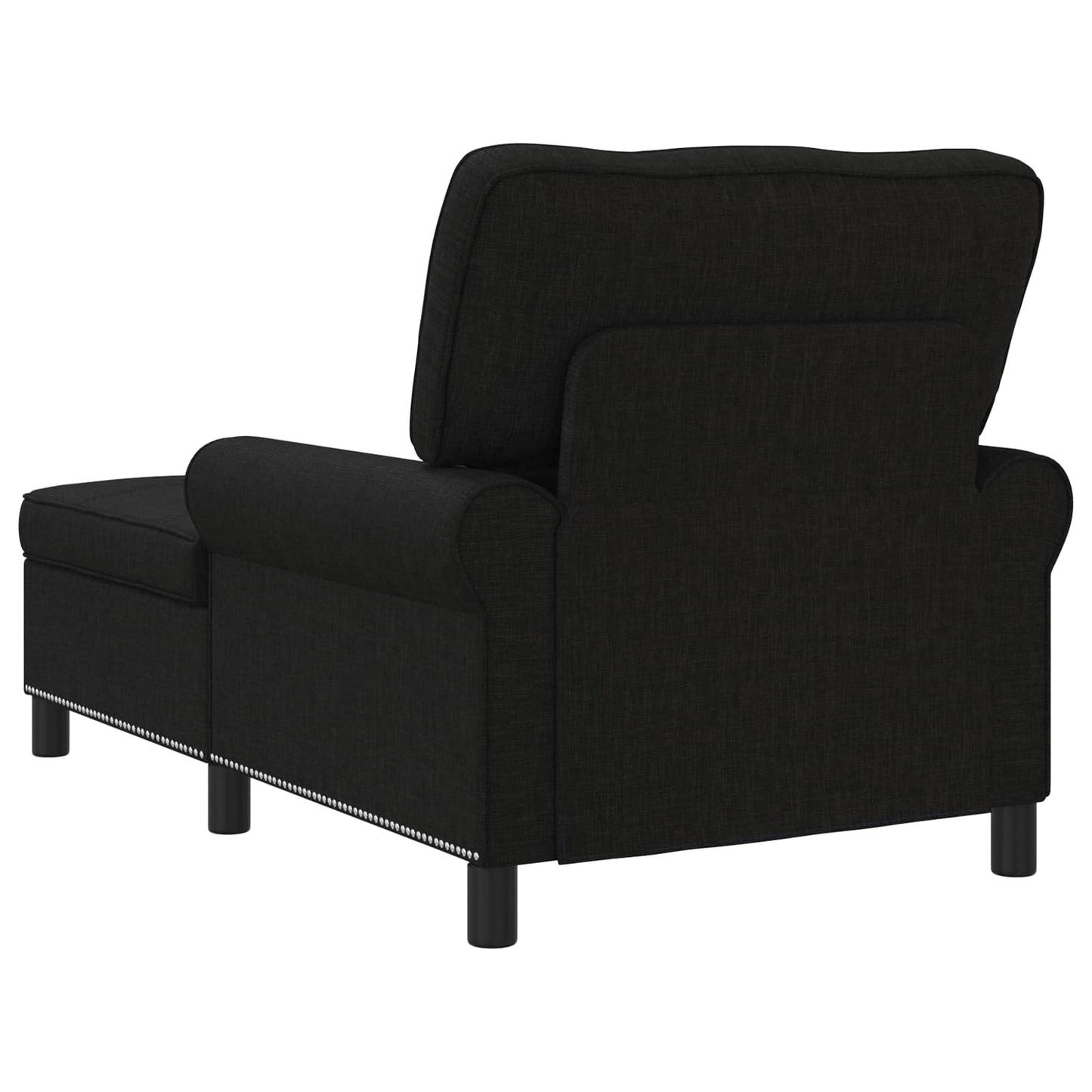 Chaise Lounge met kussen Zwart 91 x 157 x 91 cm Stof is nu te koop bij PeponiXL, paradijselijk wonen!