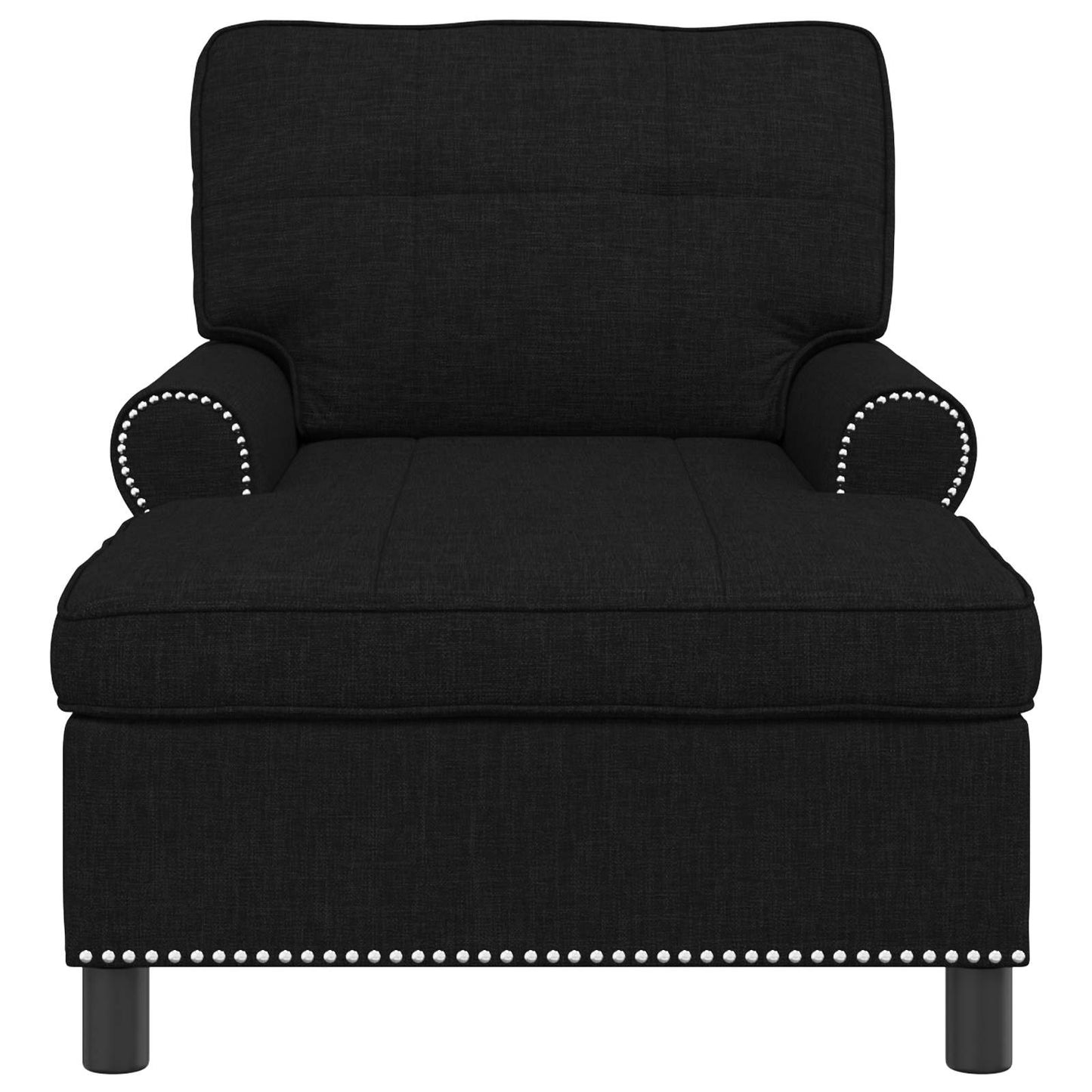 Chaise Lounge met kussen Zwart 91 x 157 x 91 cm Stof is nu te koop bij PeponiXL, paradijselijk wonen!