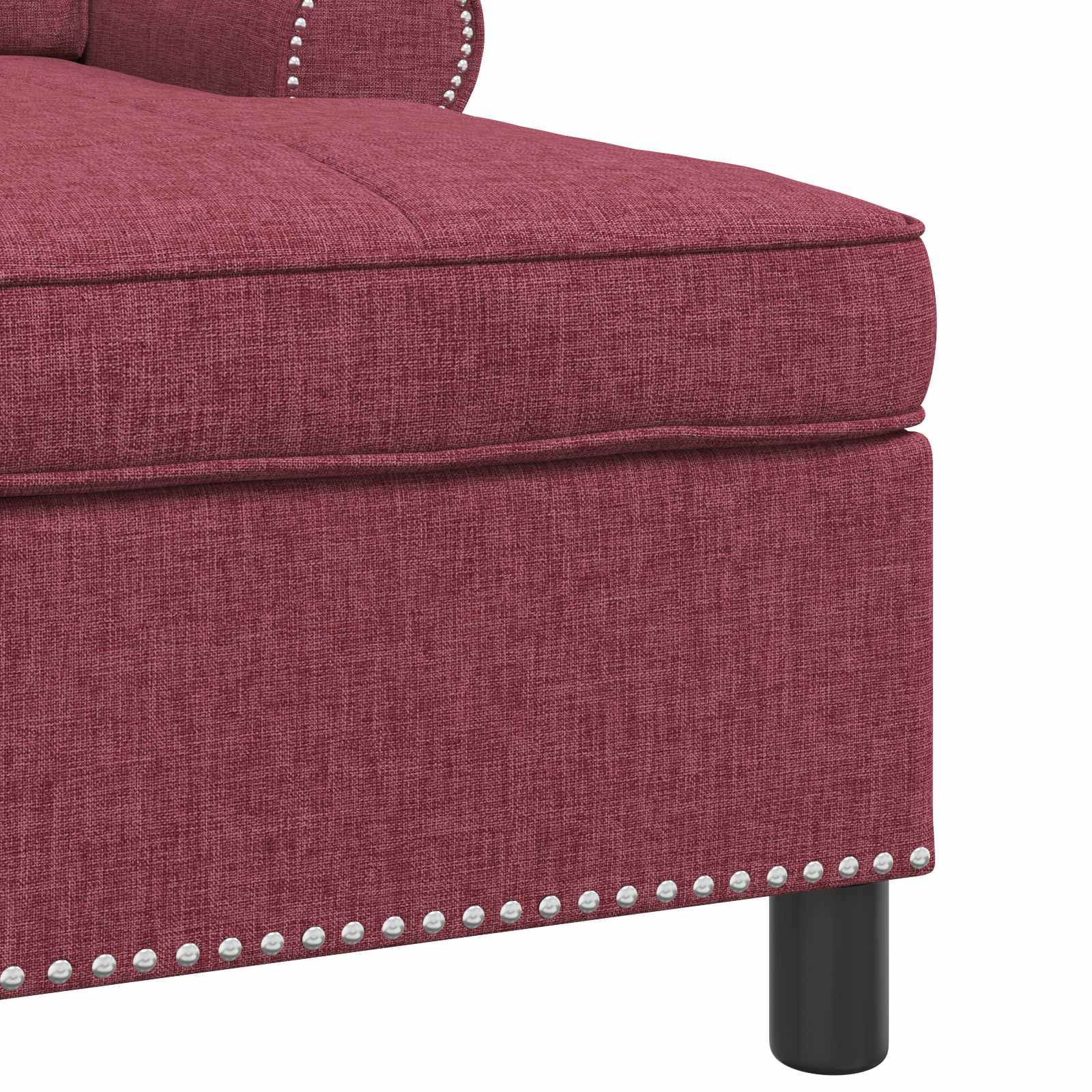 Chaise Lounge met kussen Wijnrood 91 x 157 x 91 cm Stof is nu te koop bij PeponiXL, paradijselijk wonen!