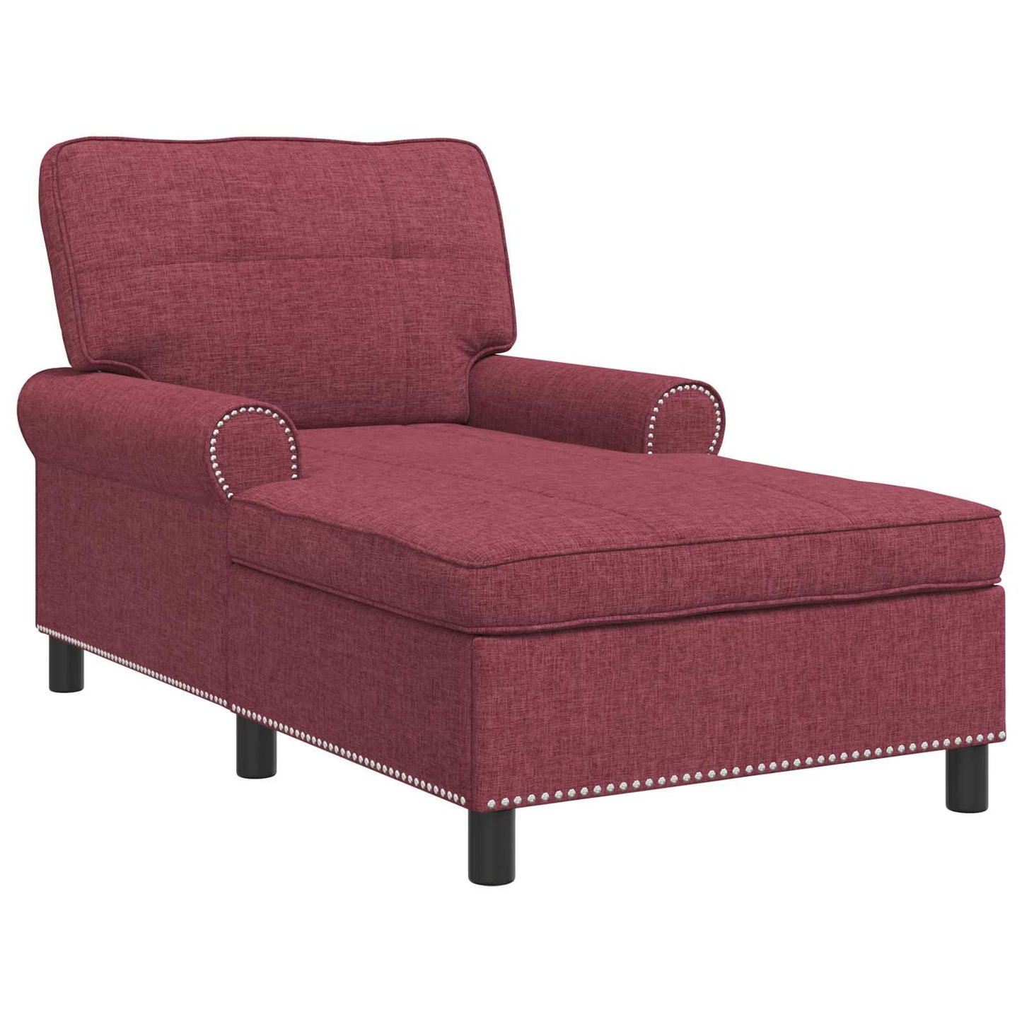 Chaise Lounge met kussen Wijnrood 91 x 157 x 91 cm Stof is nu te koop bij PeponiXL, paradijselijk wonen!