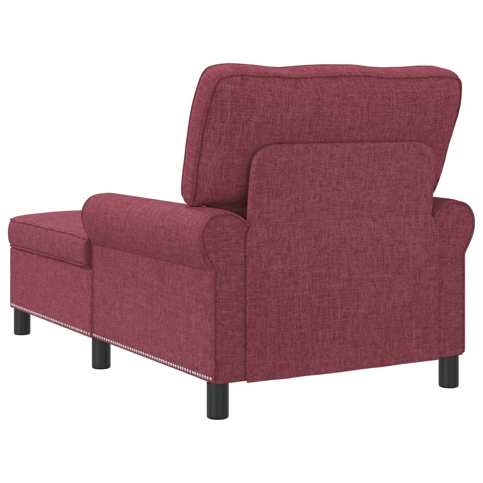 Chaise Lounge met kussen Wijnrood 91 x 157 x 91 cm Stof is nu te koop bij PeponiXL, paradijselijk wonen!