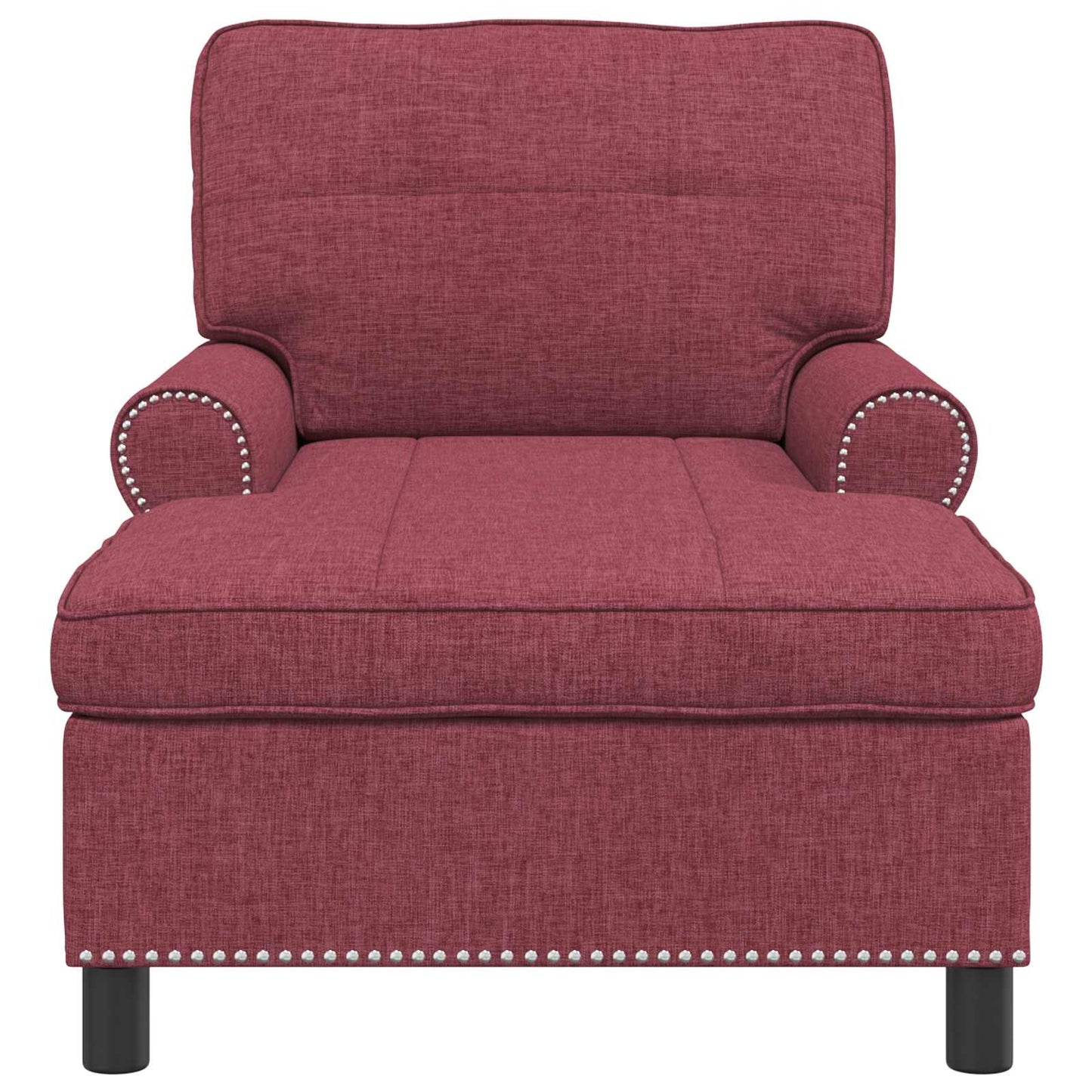 Chaise Lounge met kussen Wijnrood 91 x 157 x 91 cm Stof is nu te koop bij PeponiXL, paradijselijk wonen!