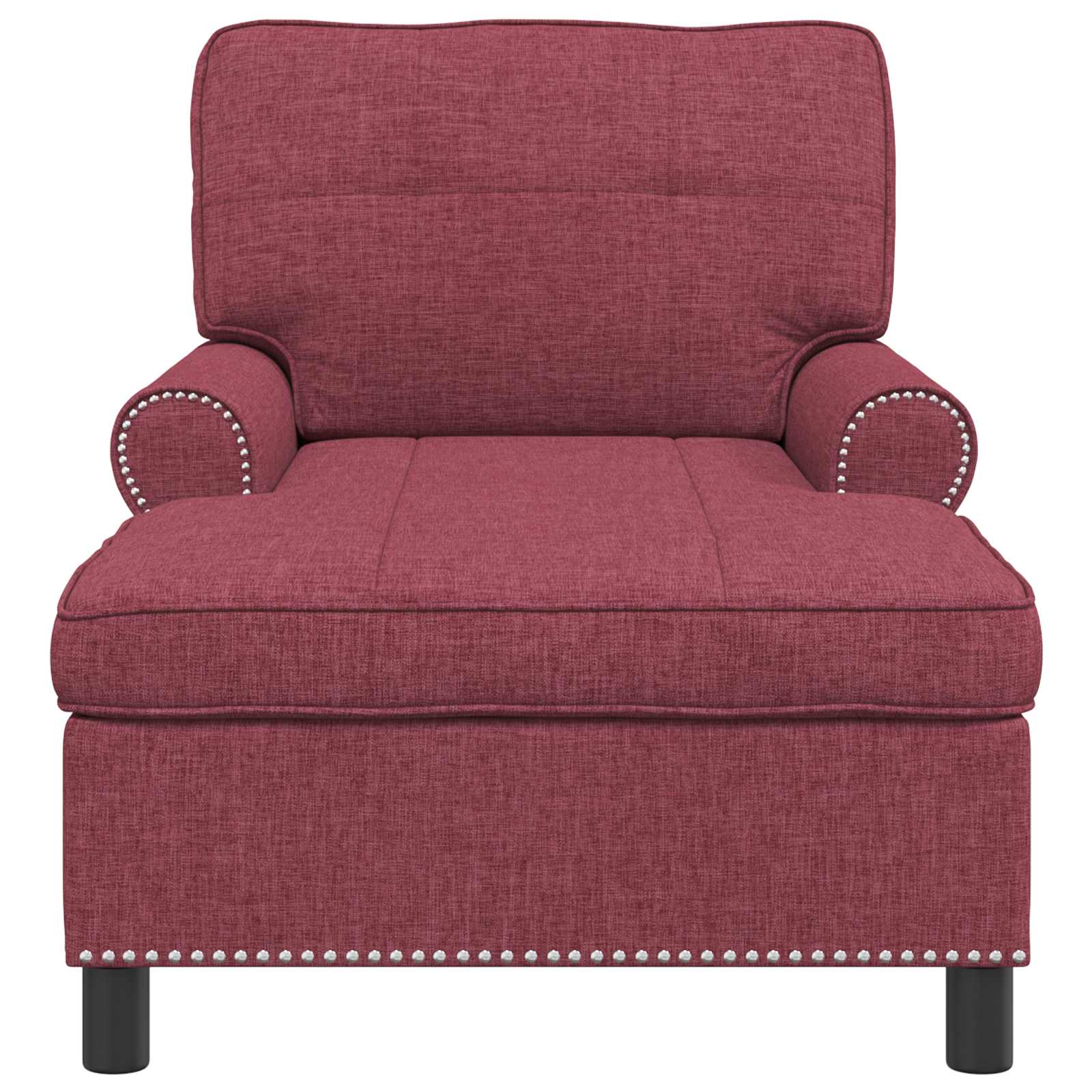Chaise Lounge met kussen Wijnrood 91 x 157 x 91 cm Stof is nu te koop bij PeponiXL, paradijselijk wonen!