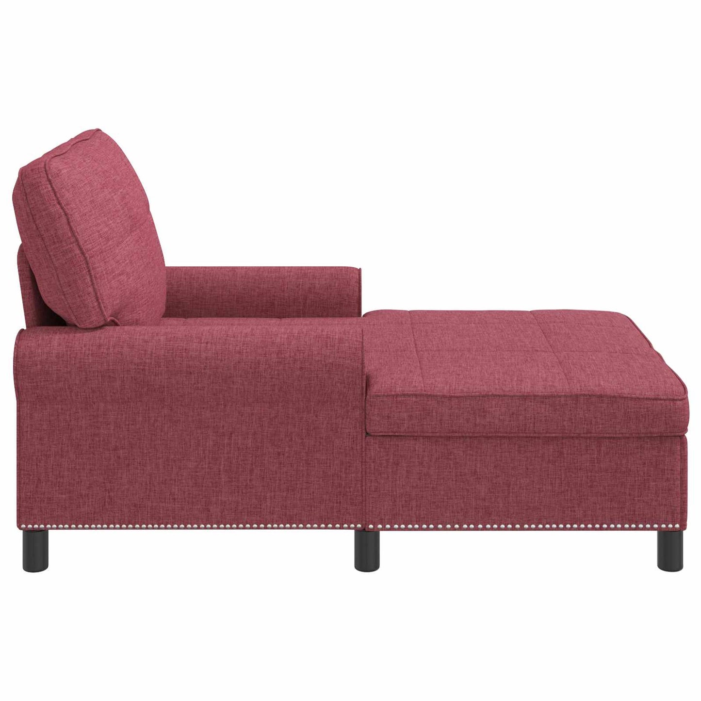 Chaise Lounge met kussen Wijnrood 91 x 157 x 91 cm Stof is nu te koop bij PeponiXL, paradijselijk wonen!