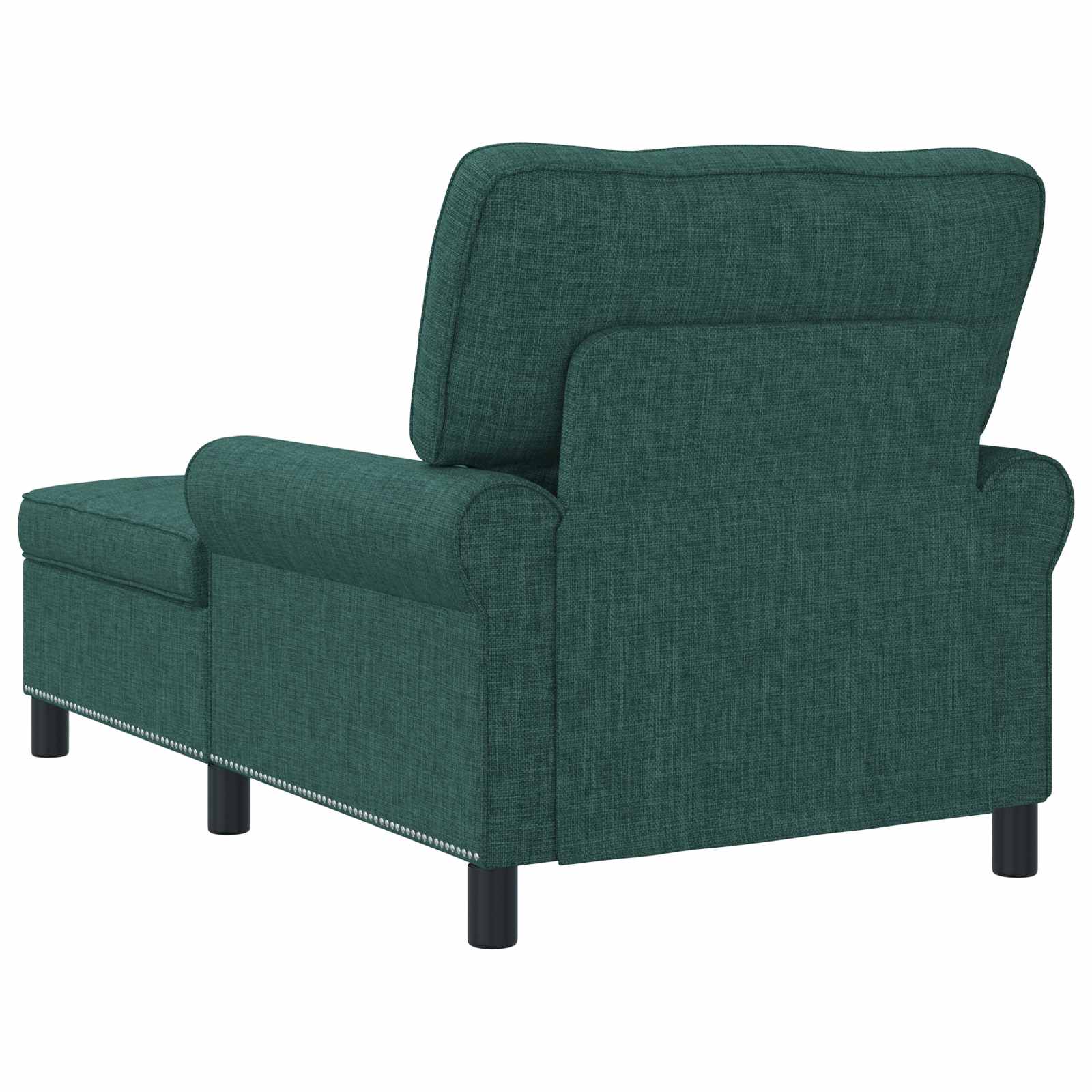 Chaise Lounge met kussen Donkergroen 91 x 157 x 91 cm Stof is nu te koop bij PeponiXL, paradijselijk wonen!