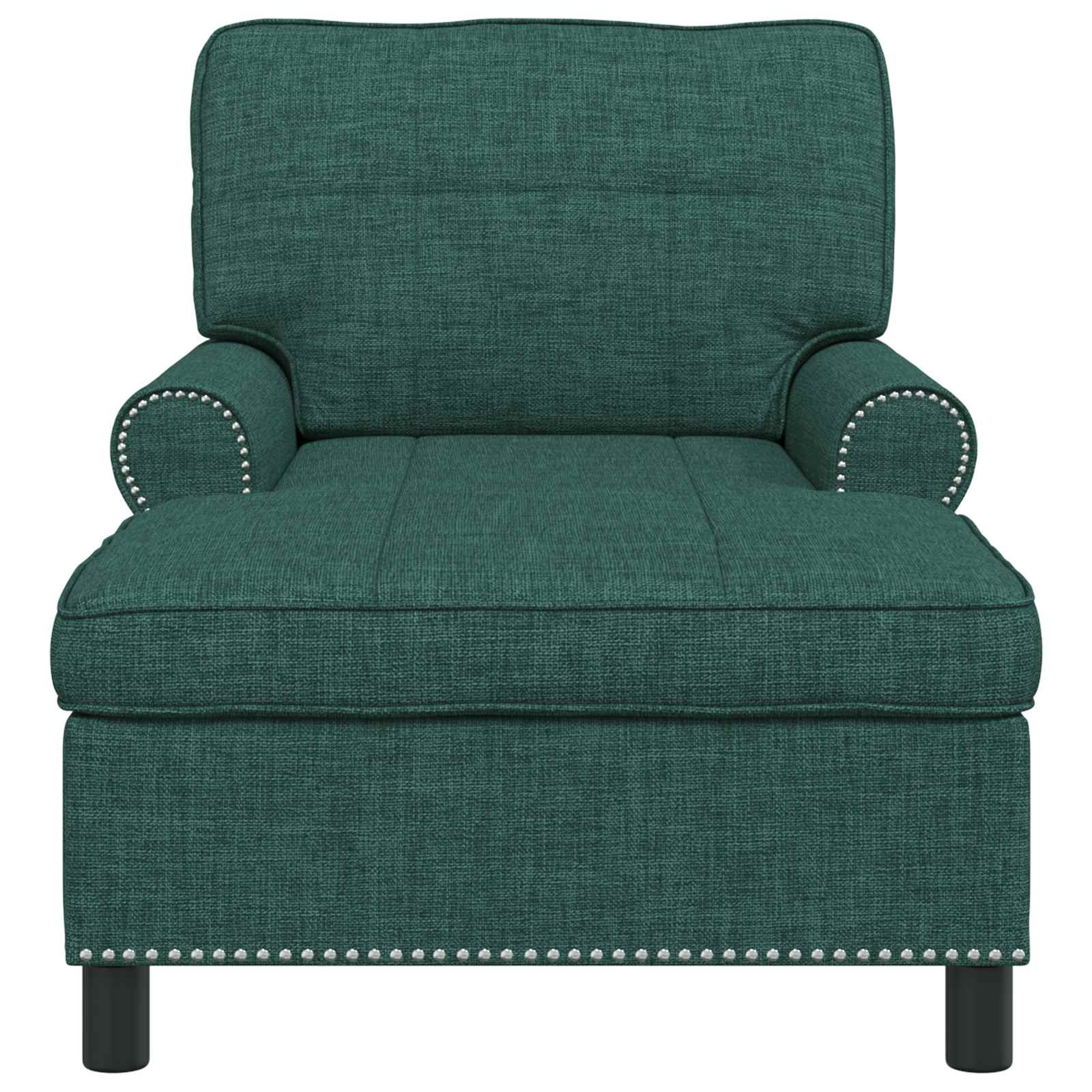 Chaise Lounge met kussen Donkergroen 91 x 157 x 91 cm Stof is nu te koop bij PeponiXL, paradijselijk wonen!