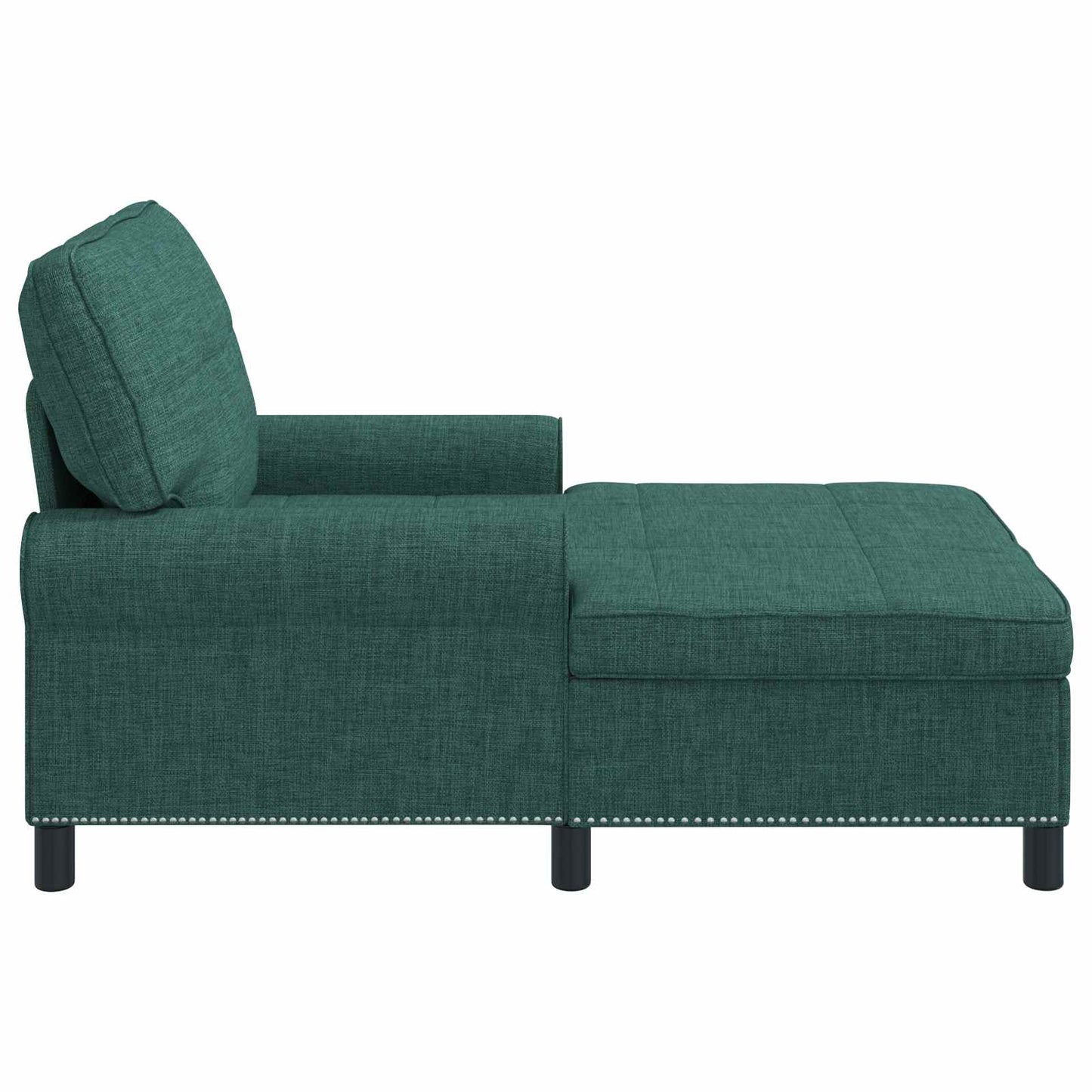 Chaise Lounge met kussen Donkergroen 91 x 157 x 91 cm Stof is nu te koop bij PeponiXL, paradijselijk wonen!