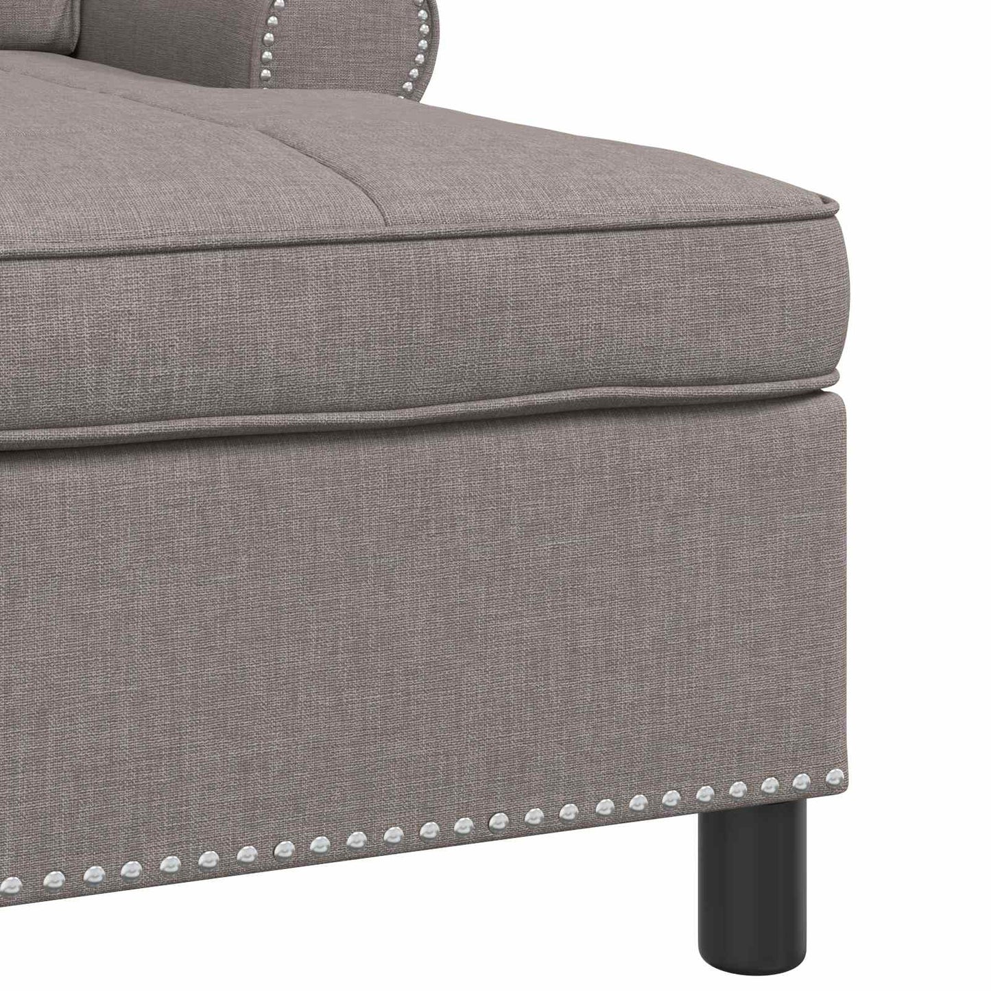 Chaise Lounge met kussen Taupe 91 x 157 x 91 cm Stof is nu te koop bij PeponiXL, paradijselijk wonen!