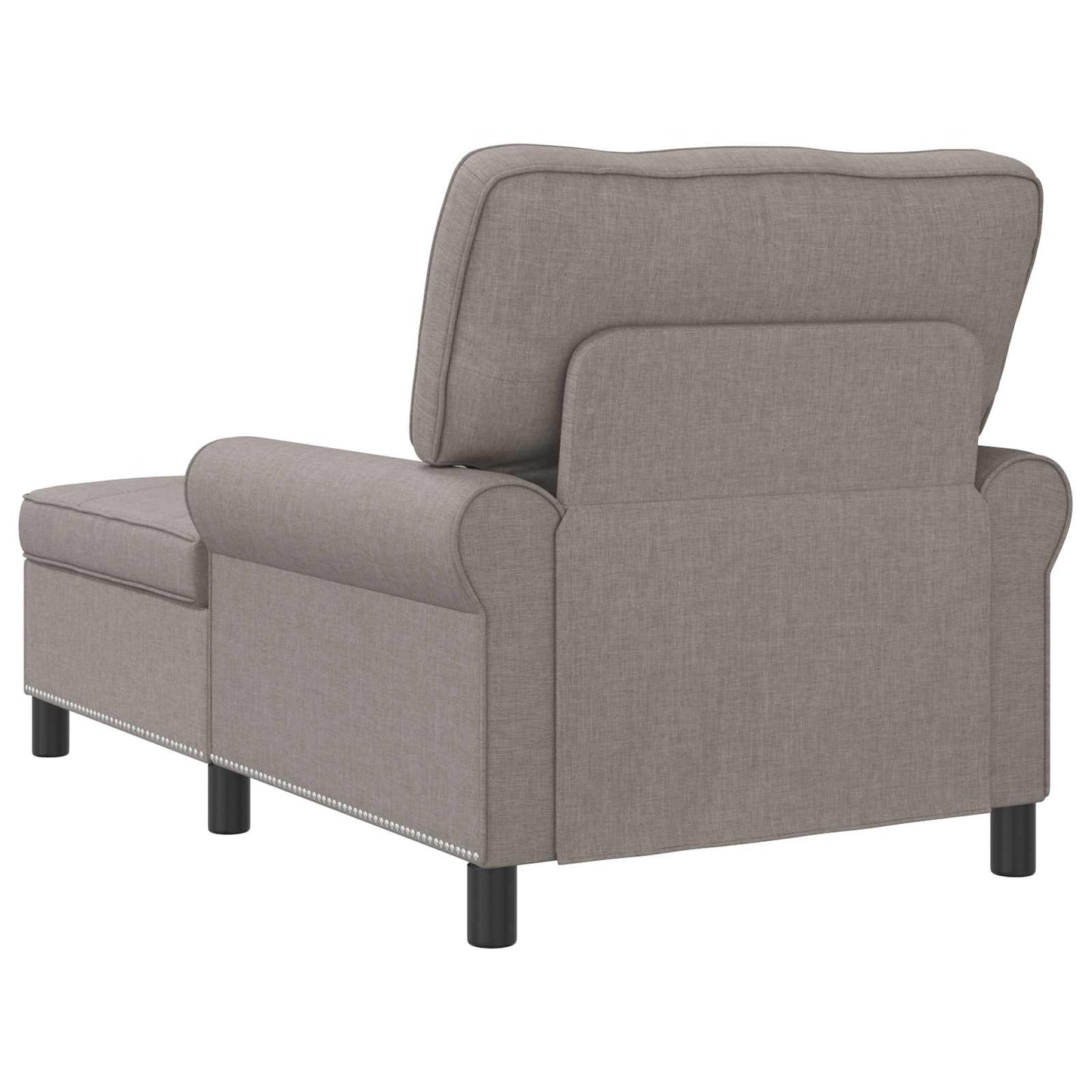 Chaise Lounge met kussen Taupe 91 x 157 x 91 cm Stof is nu te koop bij PeponiXL, paradijselijk wonen!