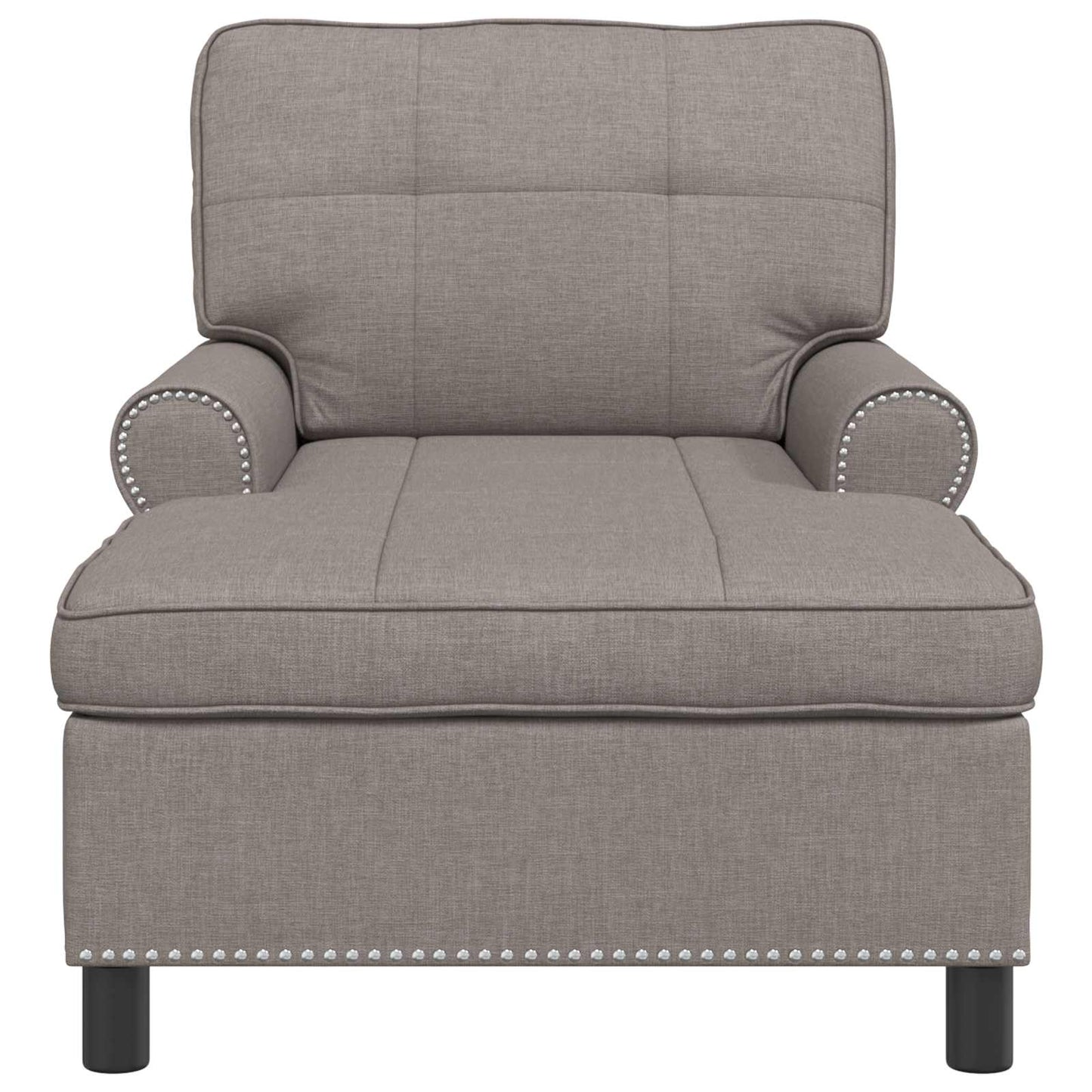 Chaise Lounge met kussen Taupe 91 x 157 x 91 cm Stof is nu te koop bij PeponiXL, paradijselijk wonen!
