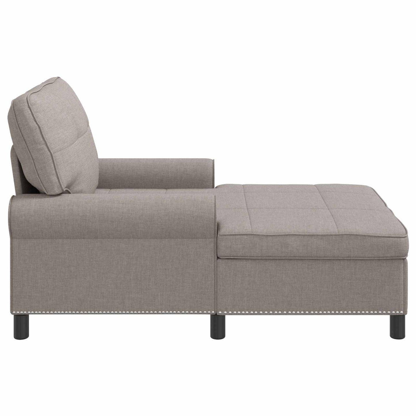 Chaise Lounge met kussen Taupe 91 x 157 x 91 cm Stof is nu te koop bij PeponiXL, paradijselijk wonen!
