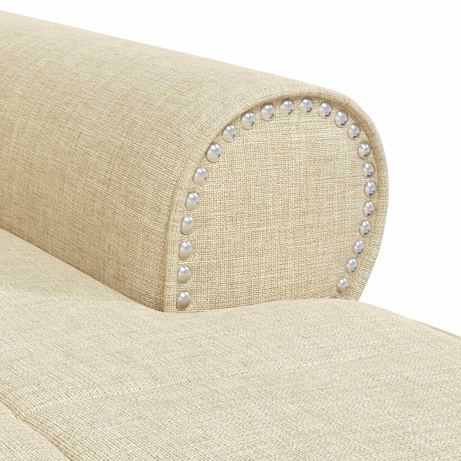 Chaise Lounge met kussen Crème 91 x 157 x 91 cm Stof is nu te koop bij PeponiXL, paradijselijk wonen!