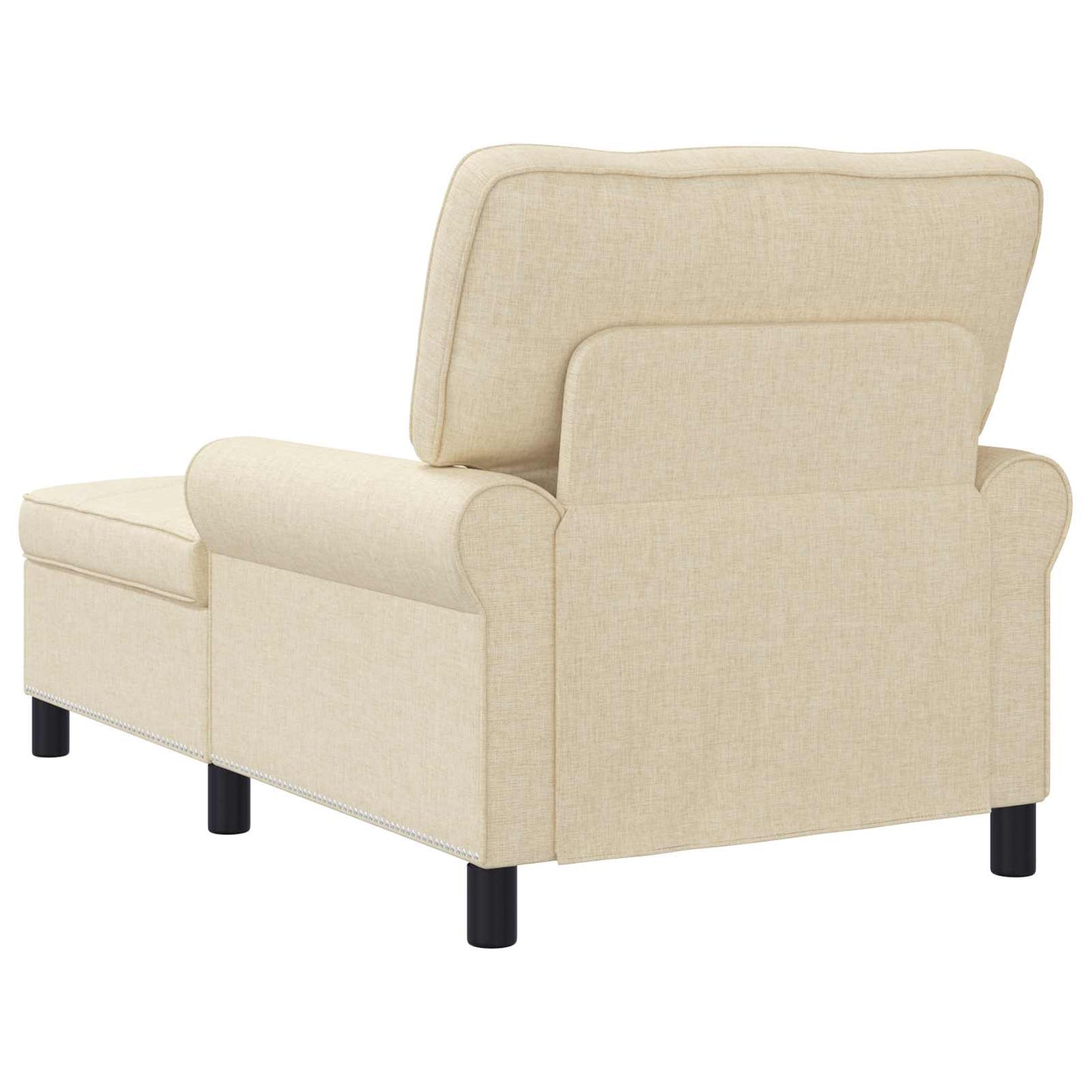 Chaise Lounge met kussen Crème 91 x 157 x 91 cm Stof is nu te koop bij PeponiXL, paradijselijk wonen!