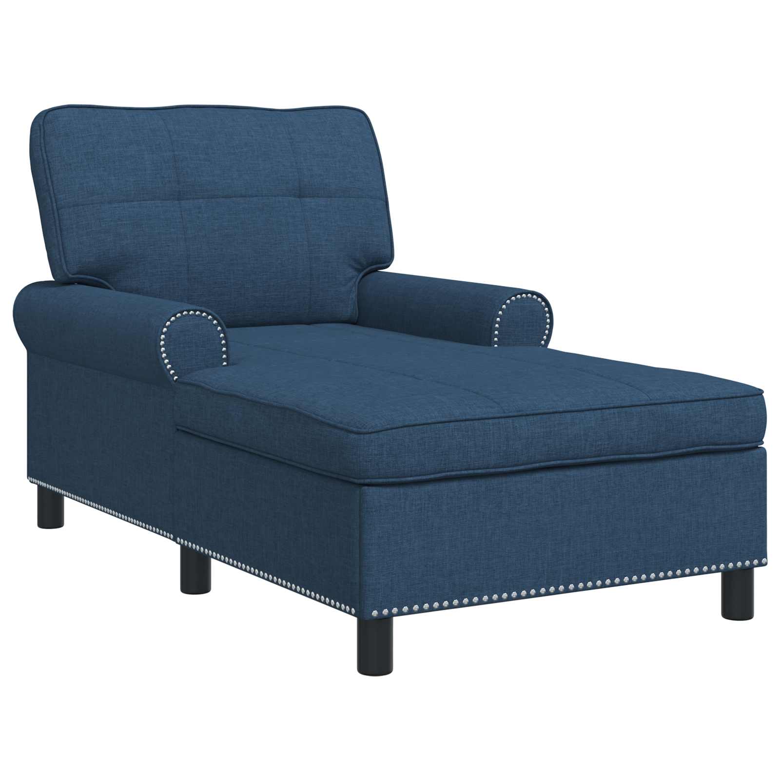 Chaise Lounge met kussen Blauw 91 x 157 x 91 cm Stof is nu te koop bij PeponiXL, paradijselijk wonen!