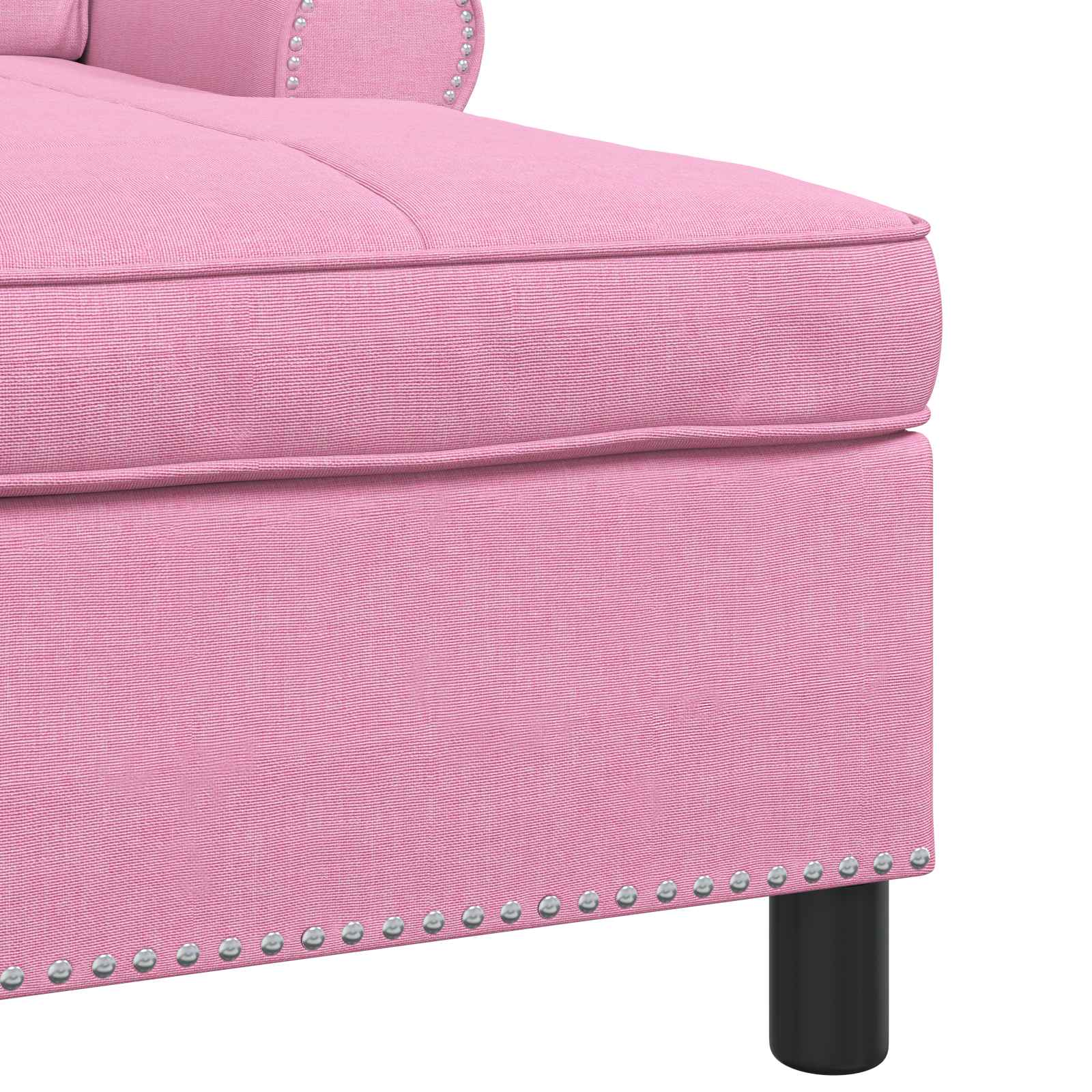 Chaise Lounge met kussen Roze 91 x 157 x 91 cm Stof is nu te koop bij PeponiXL, paradijselijk wonen!
