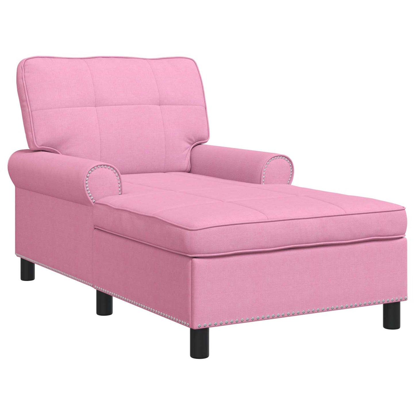 Chaise Lounge met kussen Roze 91 x 157 x 91 cm Stof is nu te koop bij PeponiXL, paradijselijk wonen!