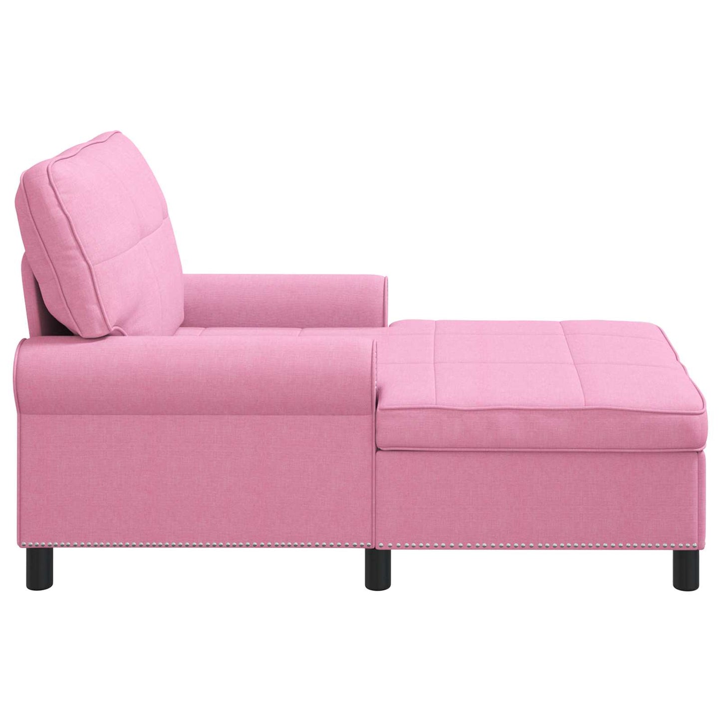 Chaise Lounge met kussen Roze 91 x 157 x 91 cm Stof is nu te koop bij PeponiXL, paradijselijk wonen!