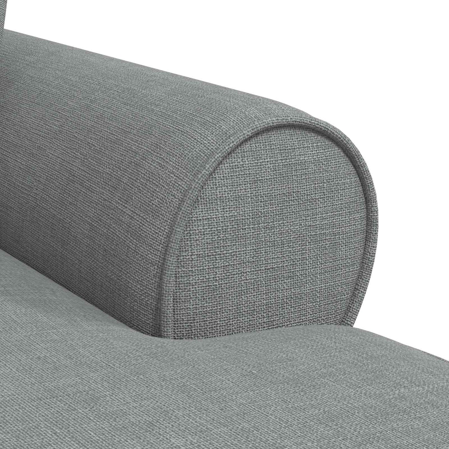 Chaise Lounge met Rok met kussen 3 pcs Lichtgrijs Stof is nu te koop bij PeponiXL, paradijselijk wonen!