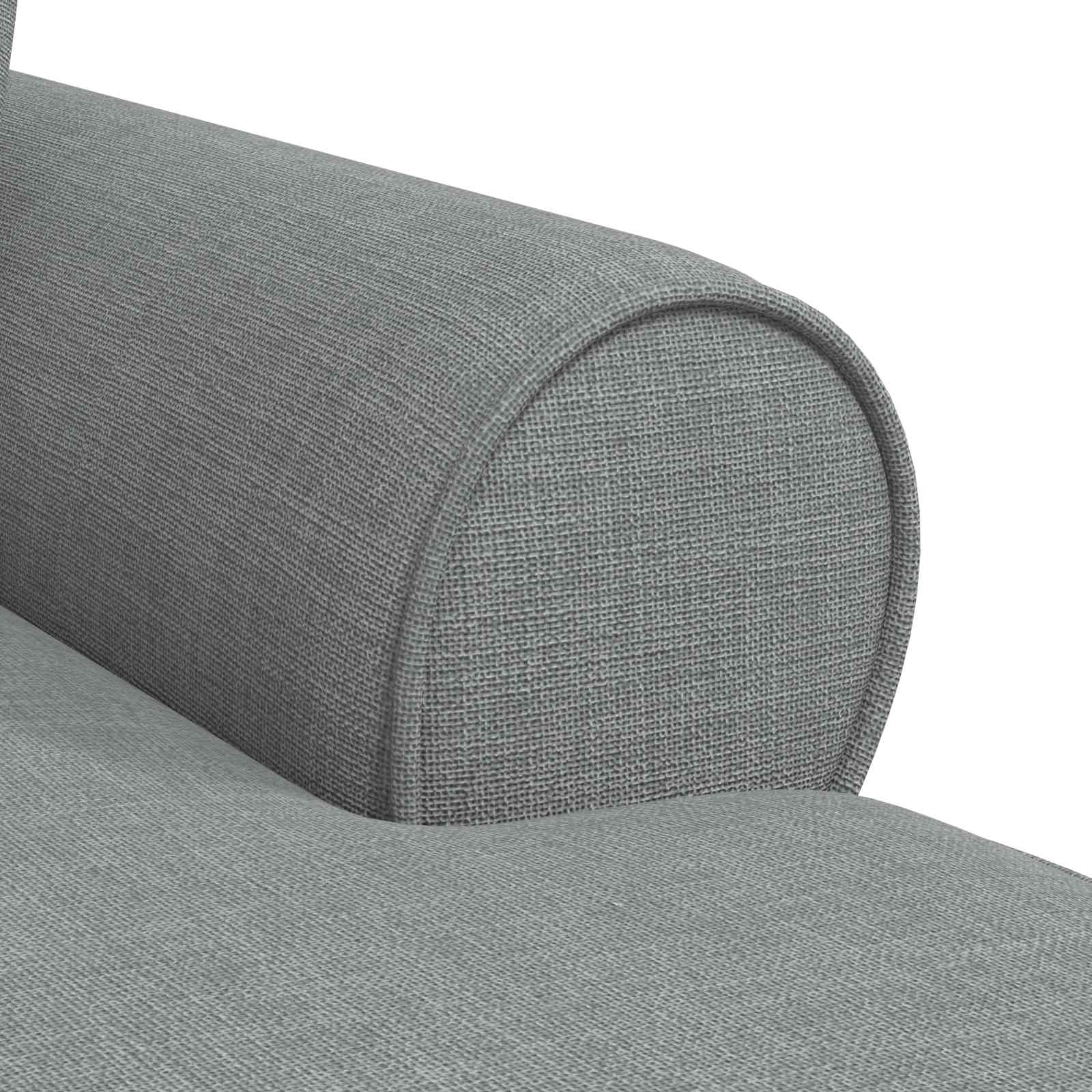 Chaise Lounge met Rok met kussen 3 pcs Lichtgrijs Stof is nu te koop bij PeponiXL, paradijselijk wonen!