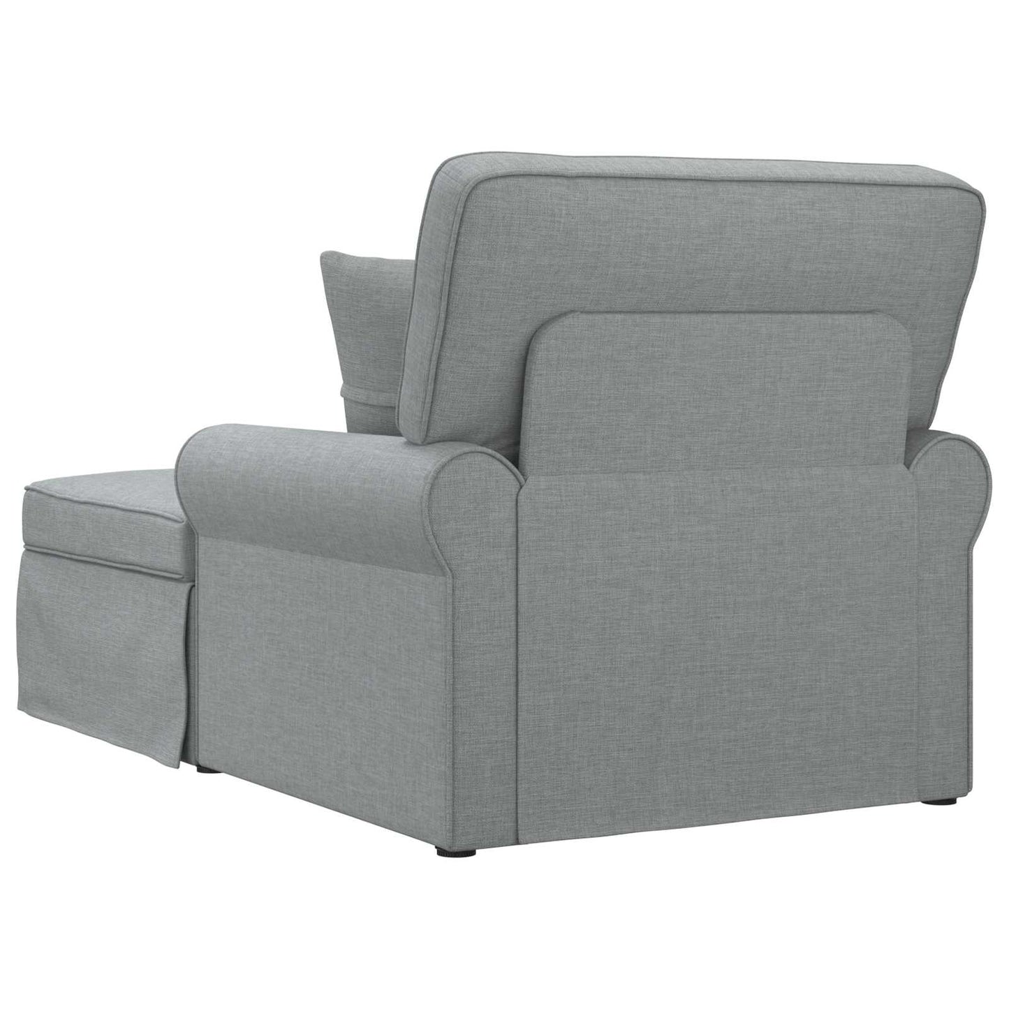 Chaise Lounge met Rok met kussen 3 pcs Lichtgrijs Stof is nu te koop bij PeponiXL, paradijselijk wonen!