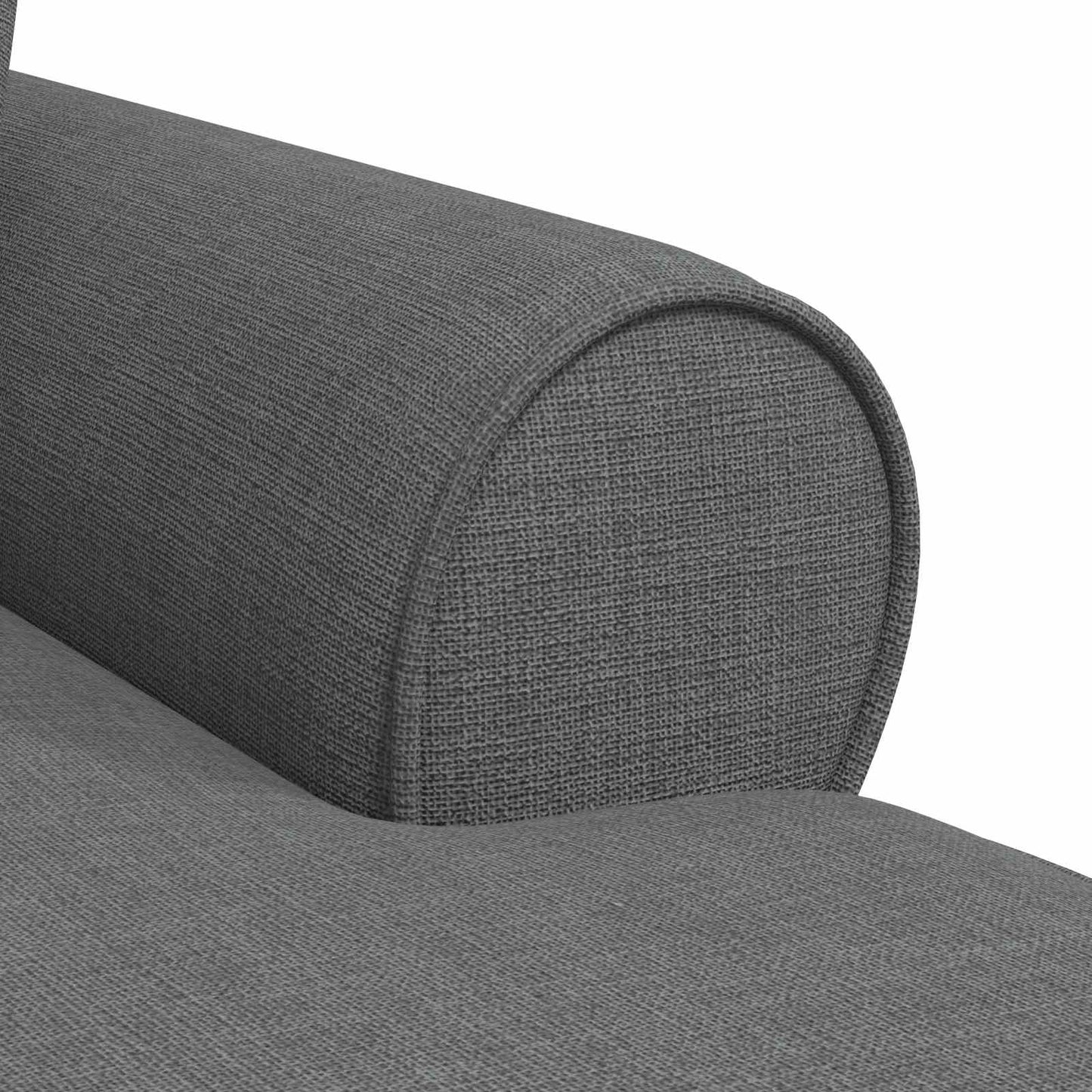 Chaise Lounge met Rok met kussen 3 pcs Donkergrijs Stof is nu te koop bij PeponiXL, paradijselijk wonen!