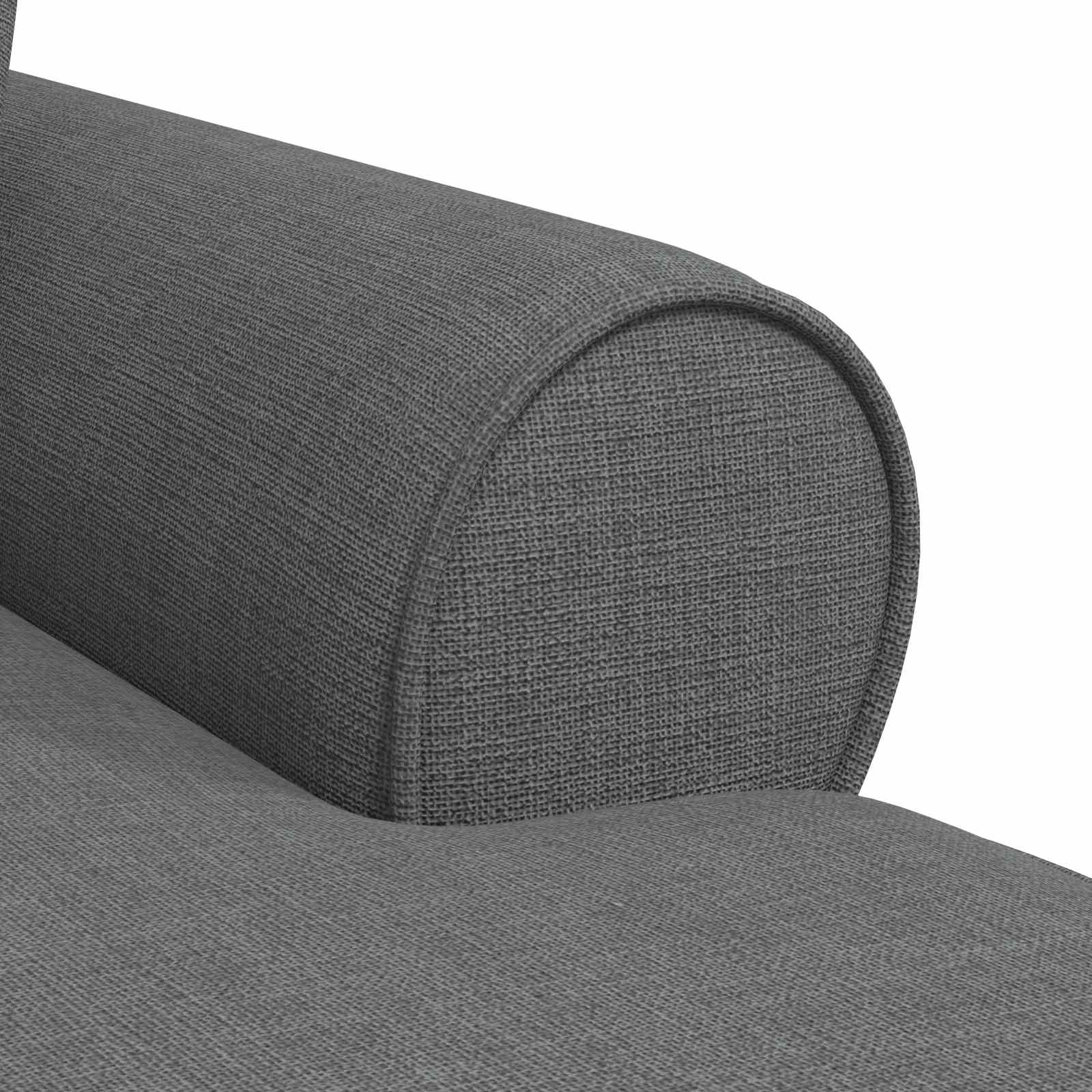 Chaise Lounge met Rok met kussen 3 pcs Donkergrijs Stof is nu te koop bij PeponiXL, paradijselijk wonen!