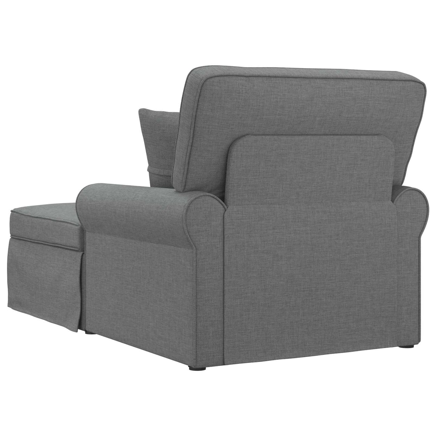 Chaise Lounge met Rok met kussen 3 pcs Donkergrijs Stof is nu te koop bij PeponiXL, paradijselijk wonen!