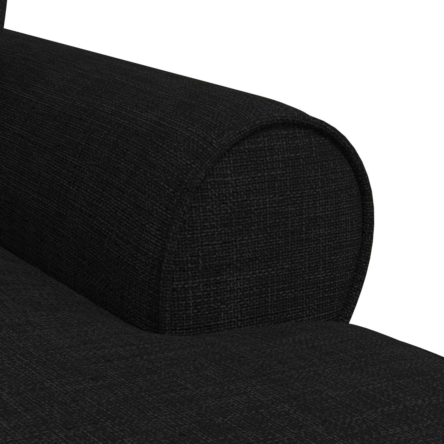 Chaise Lounge met Rok met kussen met kussen 3 pcs Zwart Stof is nu te koop bij PeponiXL, paradijselijk wonen!