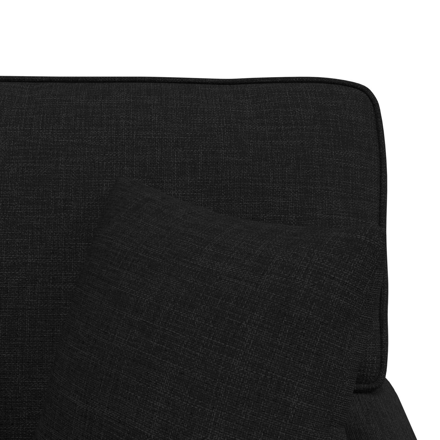 Chaise Lounge met Rok met kussen met kussen 3 pcs Zwart Stof is nu te koop bij PeponiXL, paradijselijk wonen!