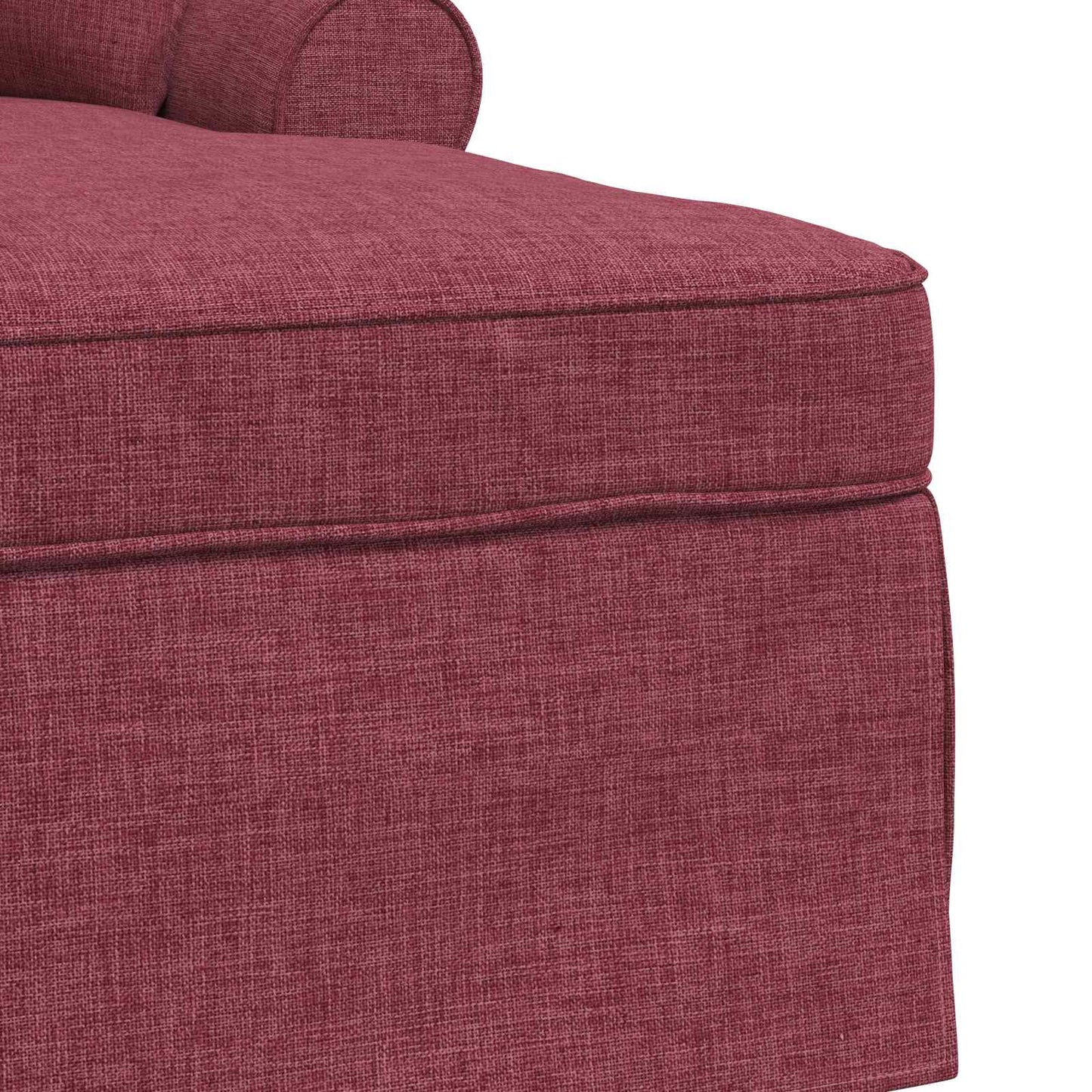 Chaise Lounge met Rok met kussen met kussen 3 pcs Wijnrood Stof is nu te koop bij PeponiXL, paradijselijk wonen!